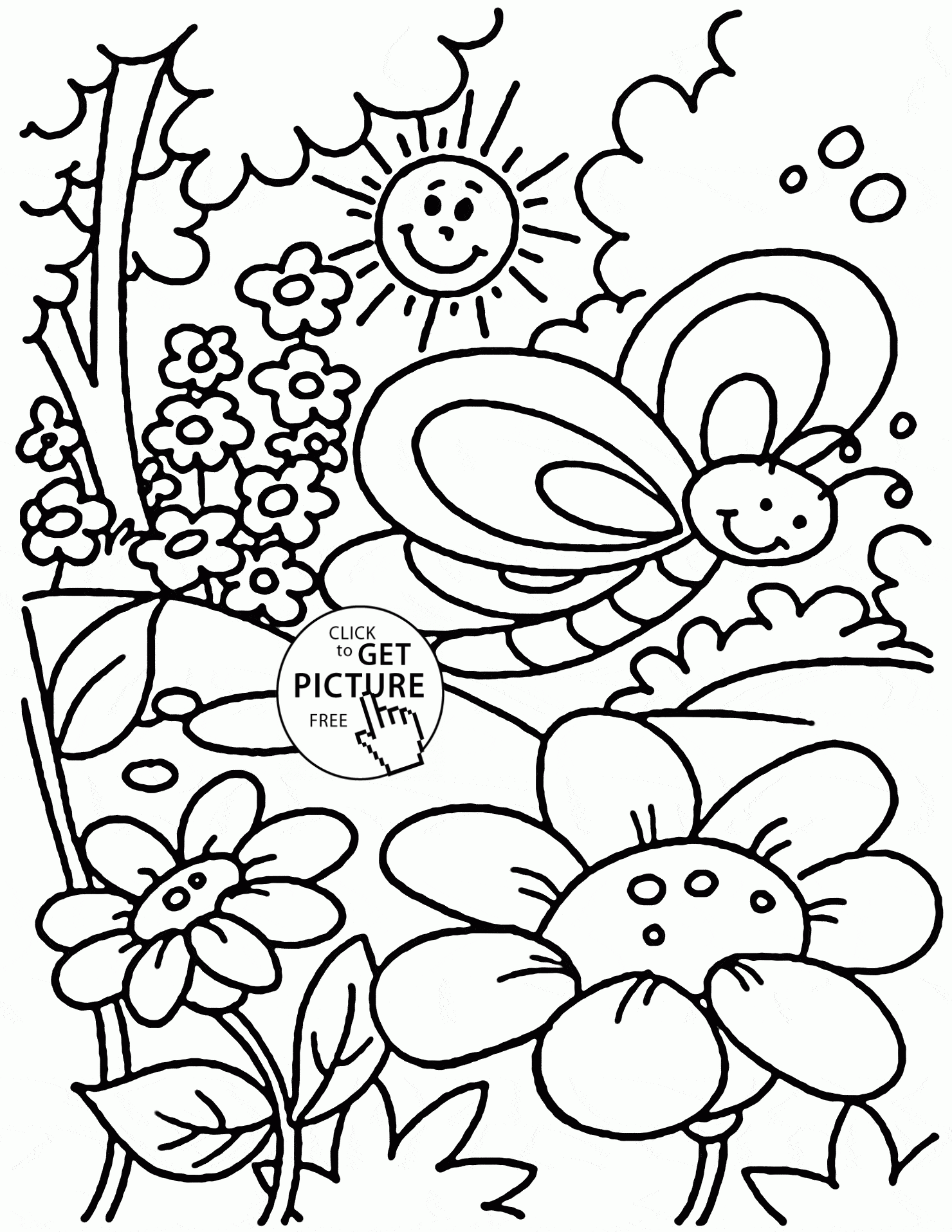 Spring Coloring Pages Toddlers Coloring Home