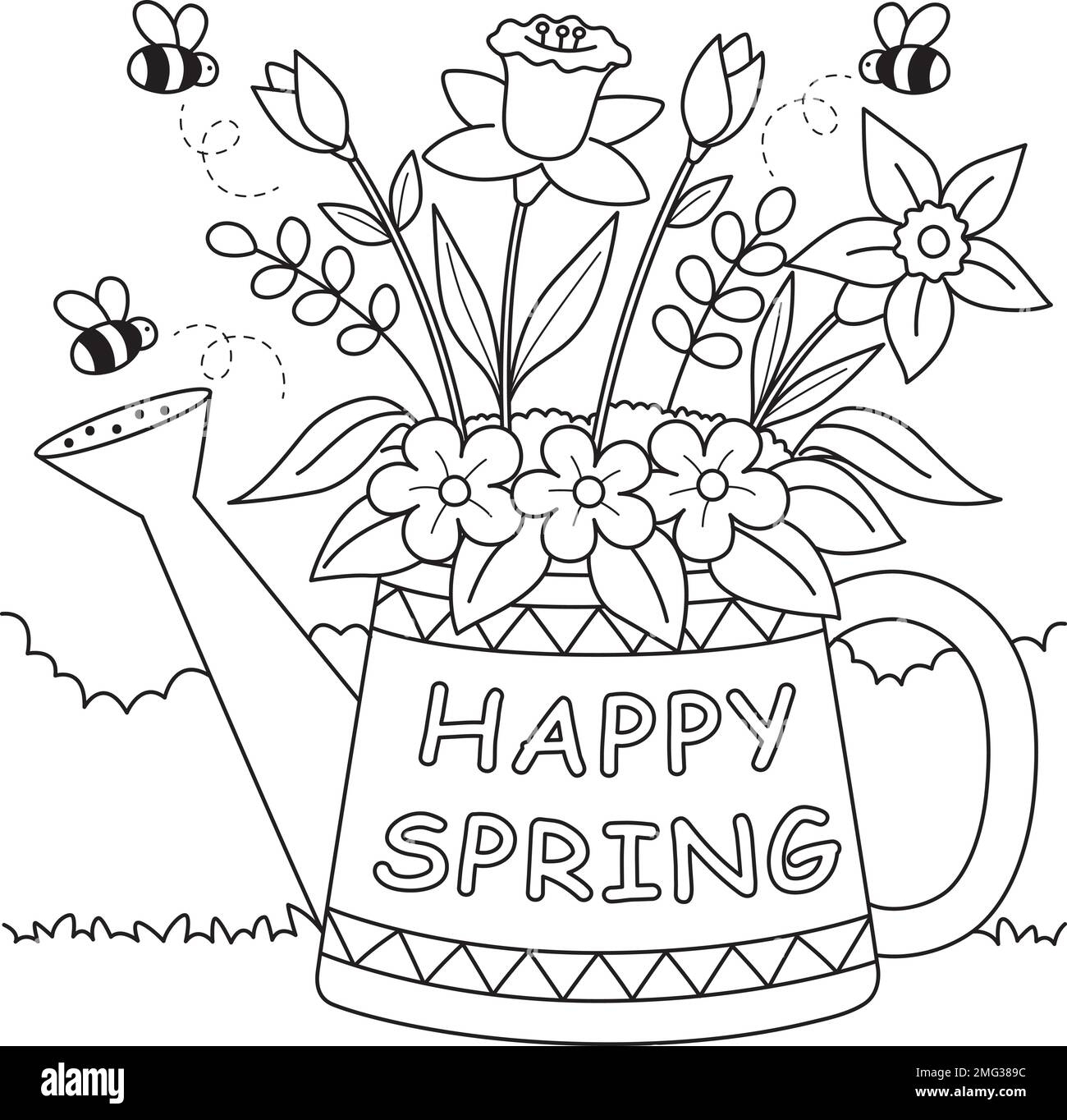 Spring Flower Coloring Page