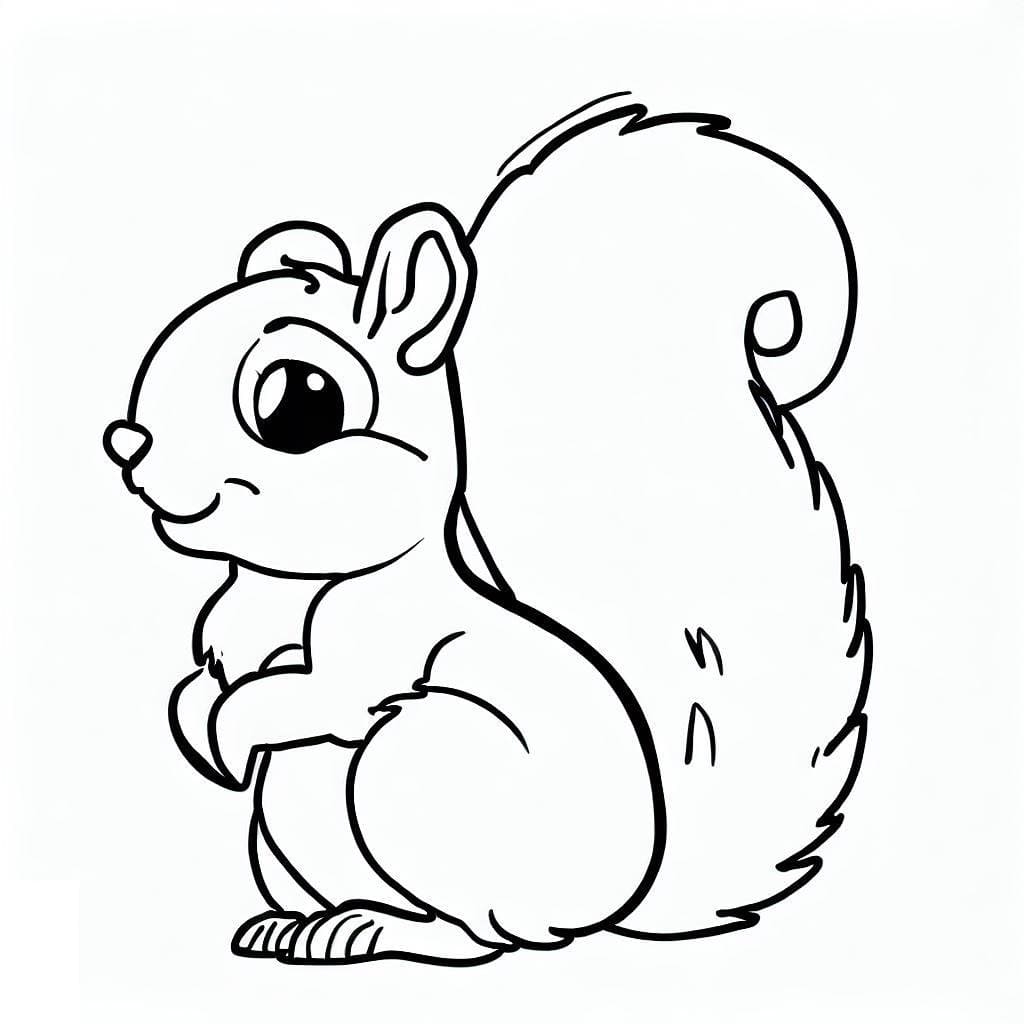 Squirrell Coloring Pages