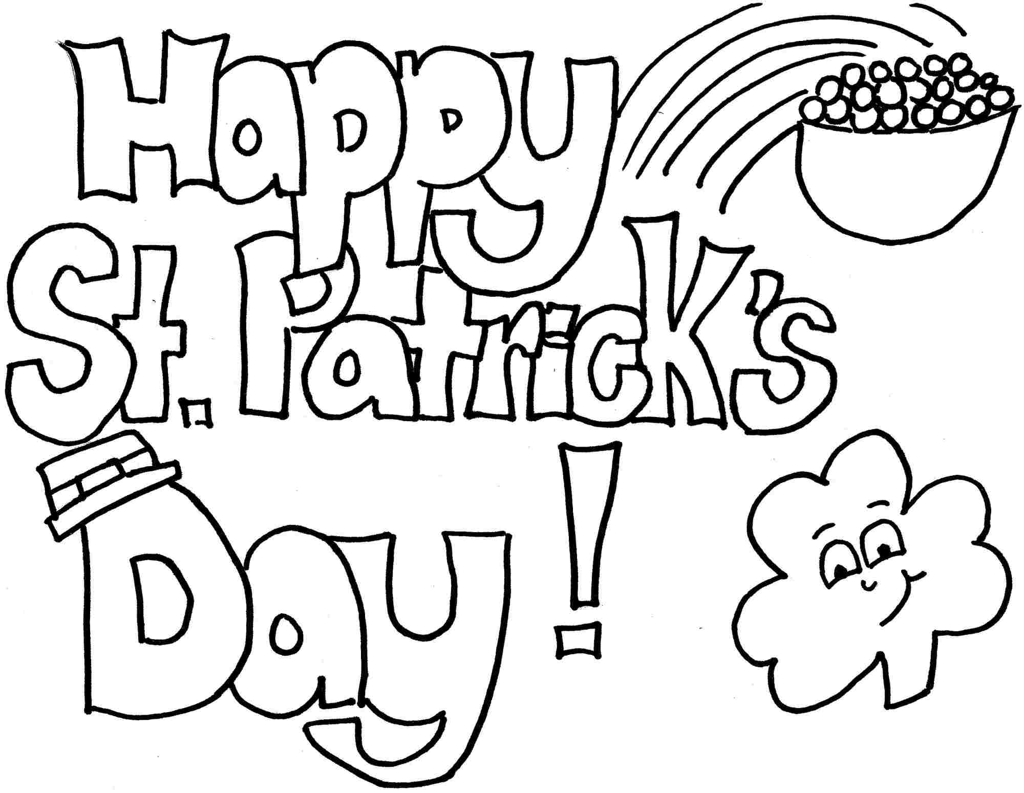Printable St Patrick Coloring Pages