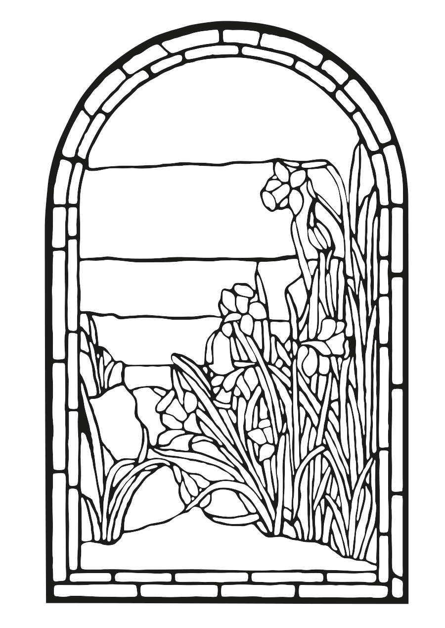 Stained Glass Coloring Pages For Adults Best Coloring Pages For Kids