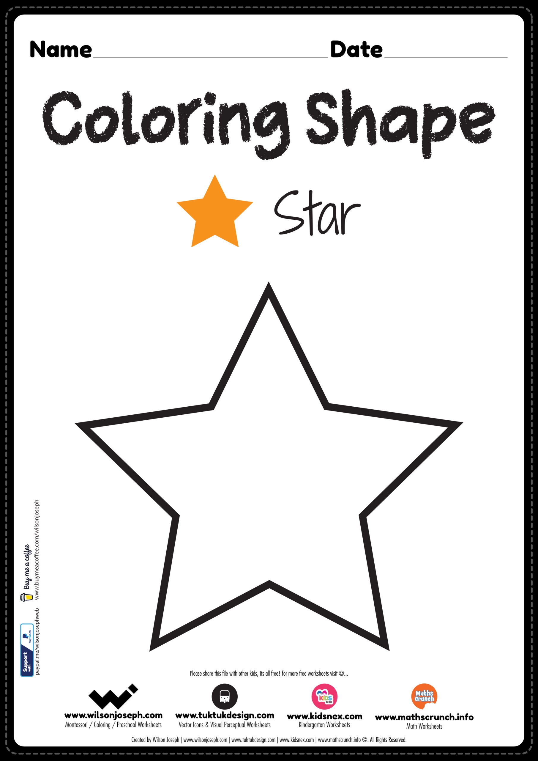Free Printable Star Coloring Pages