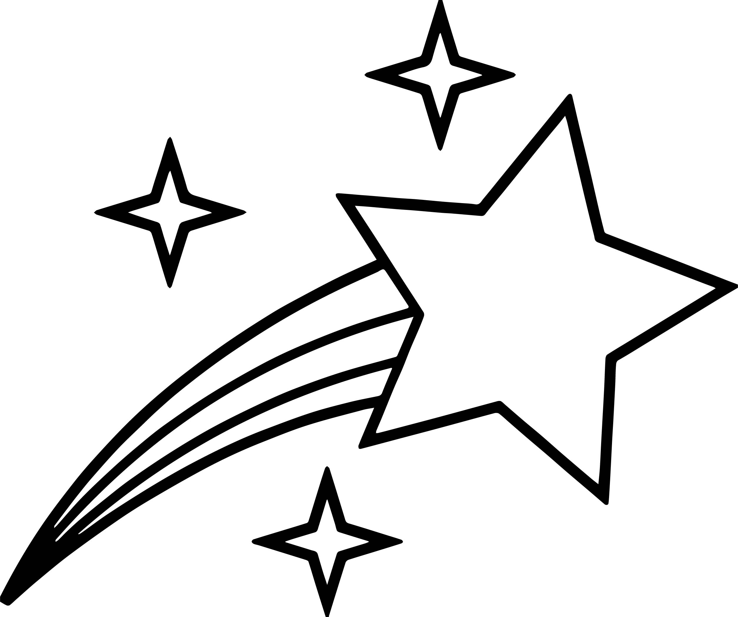 Star Pages Coloring Colouring Shooting Shapes Shape Kiddycharts Preschoolers Drawing Para