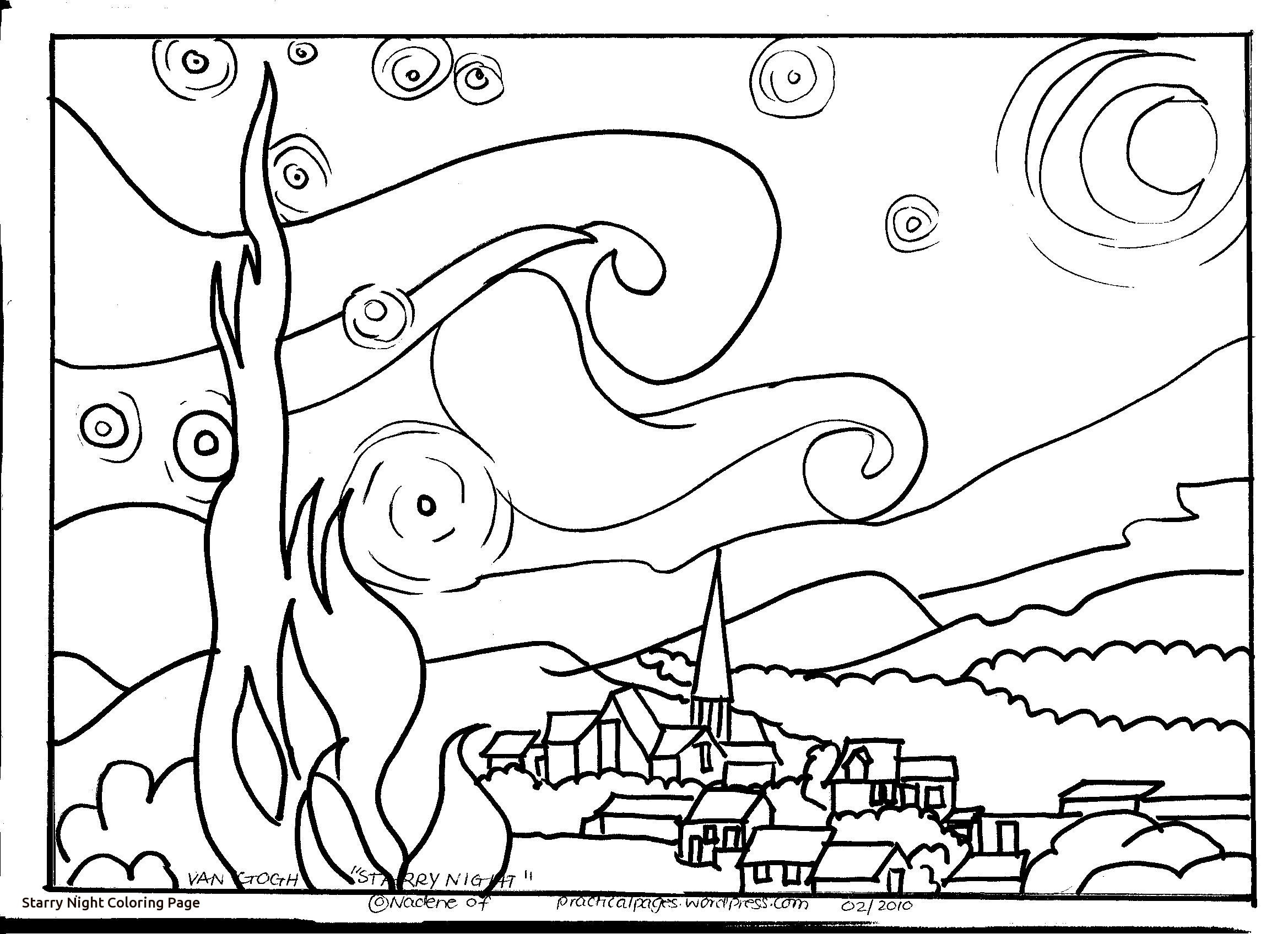 Starry Night Coloring Page At GetColorings Free Printable Colorings Pages To Print And Color