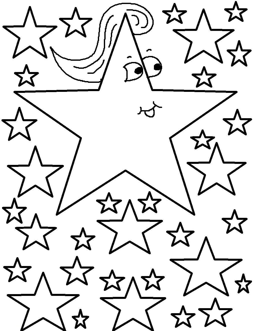 Stars Coloring Pages Kidsuki