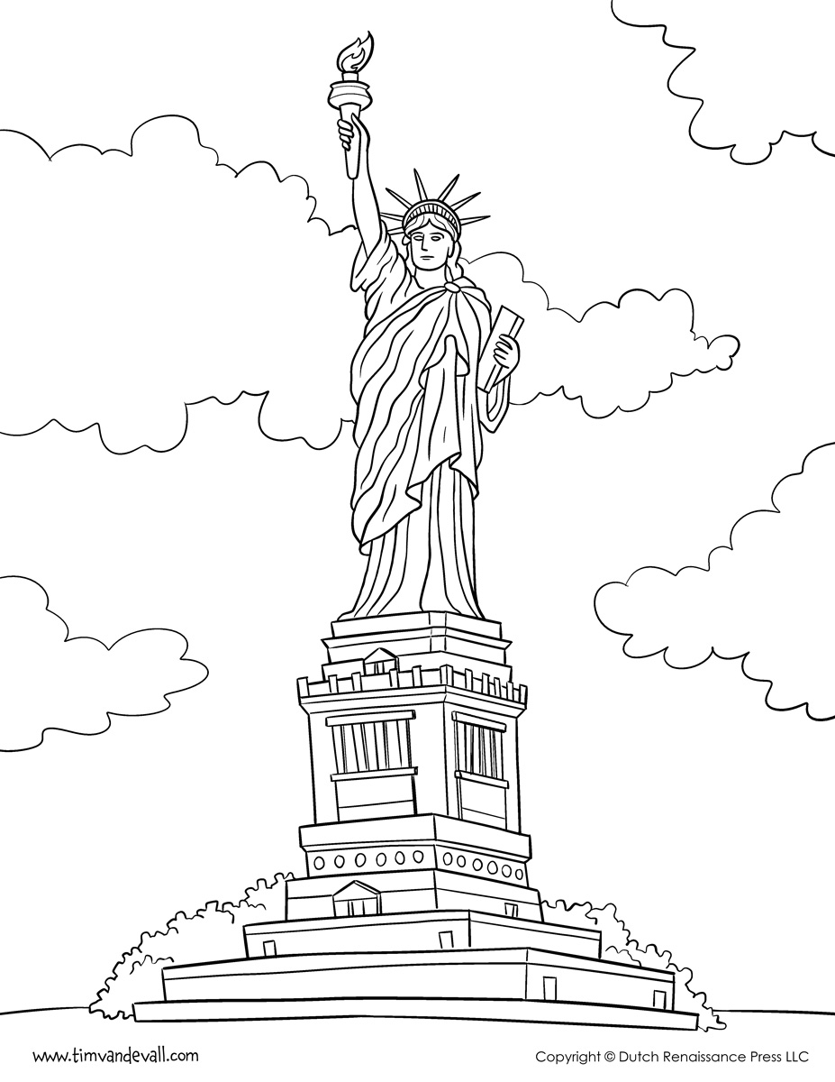 Statue Of Liberty Coloring Page