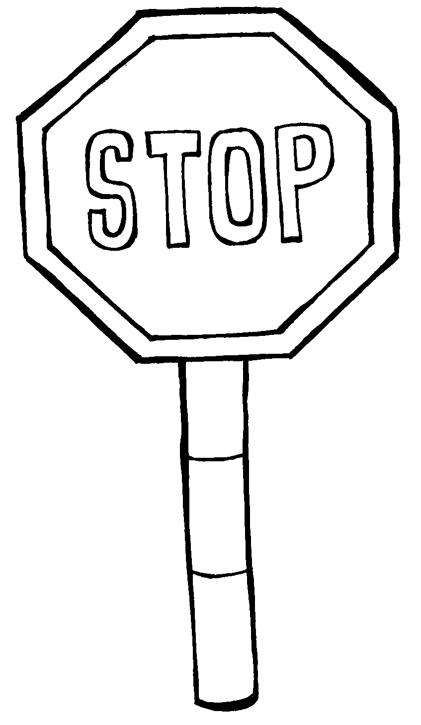 Printable Stop Sign Coloring Page