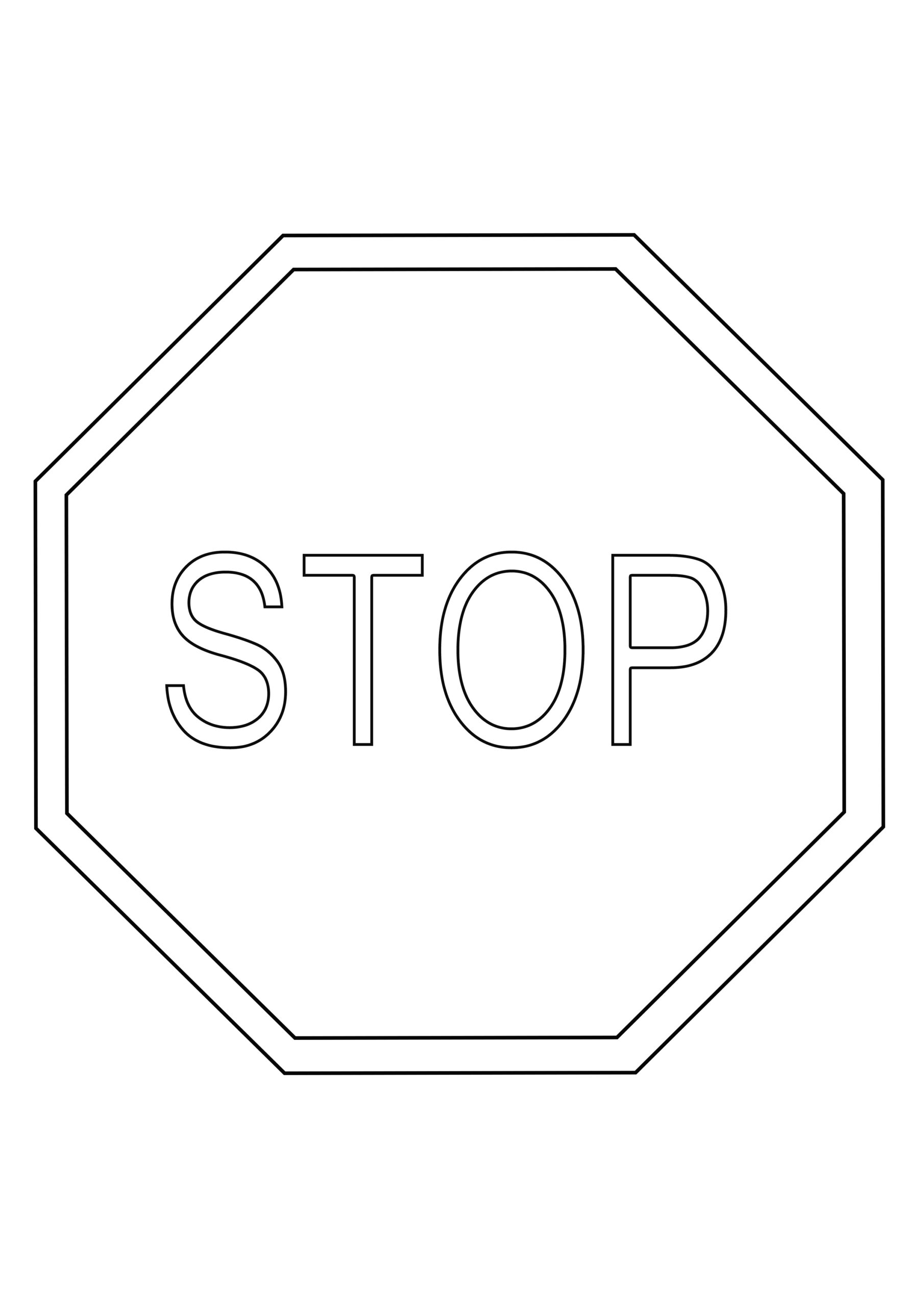 Stop Sign Free Printable For Coloring For Fun And Learning