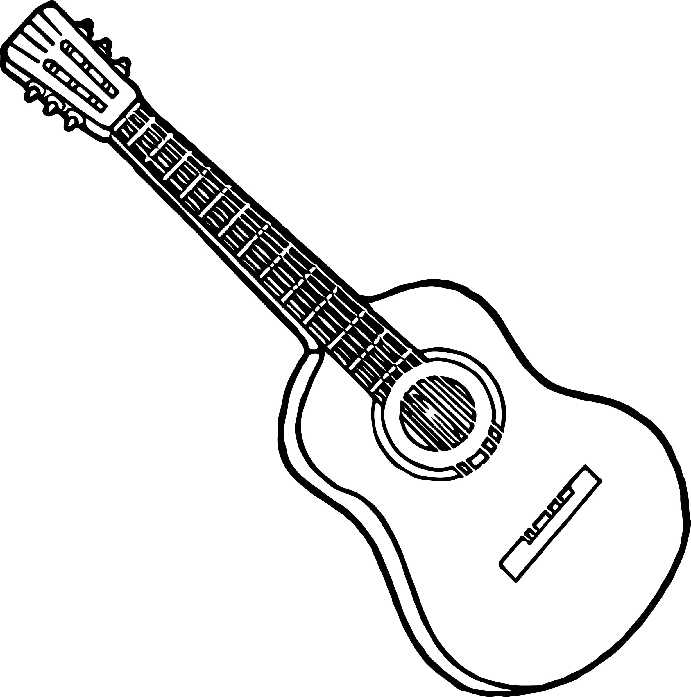 Strings Guitar Playing The Guitar Coloring Page Wecoloringpage