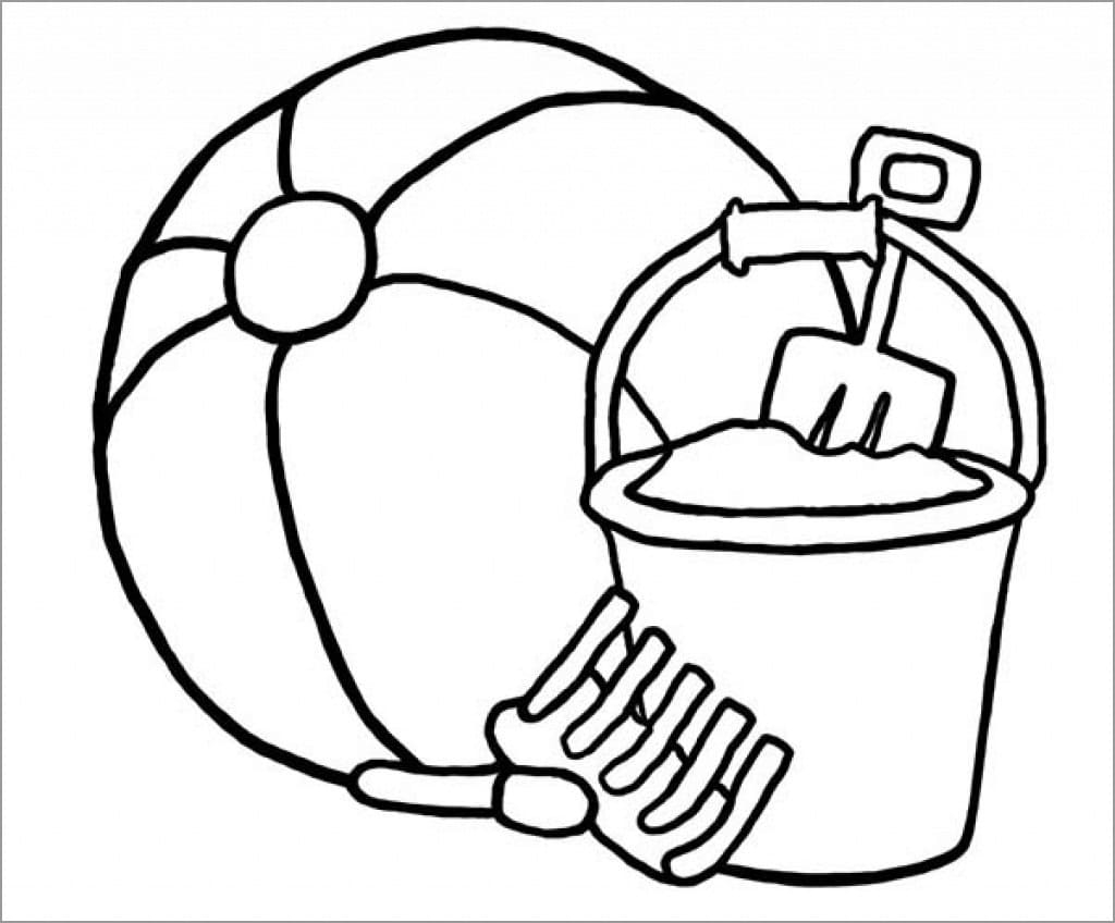 Summer Beach Ball Coloring Page Free Printable Coloring Pages For Kids