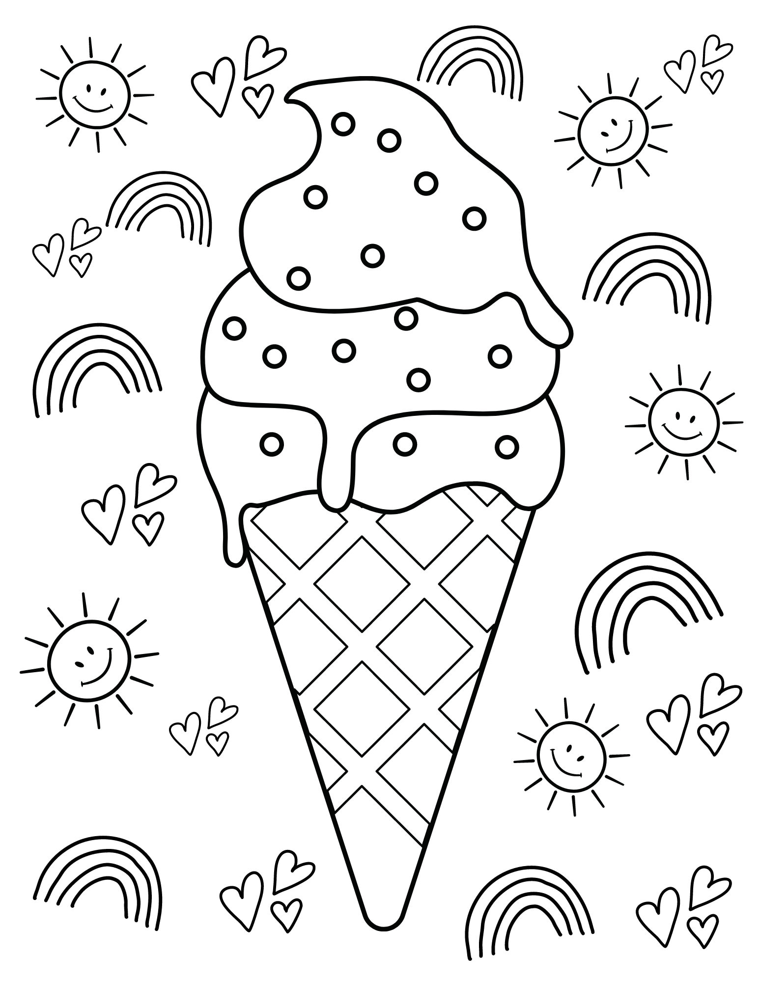 Summer Coloring Pages Cute Summer Coloring Pages To Download Etsy Canada
