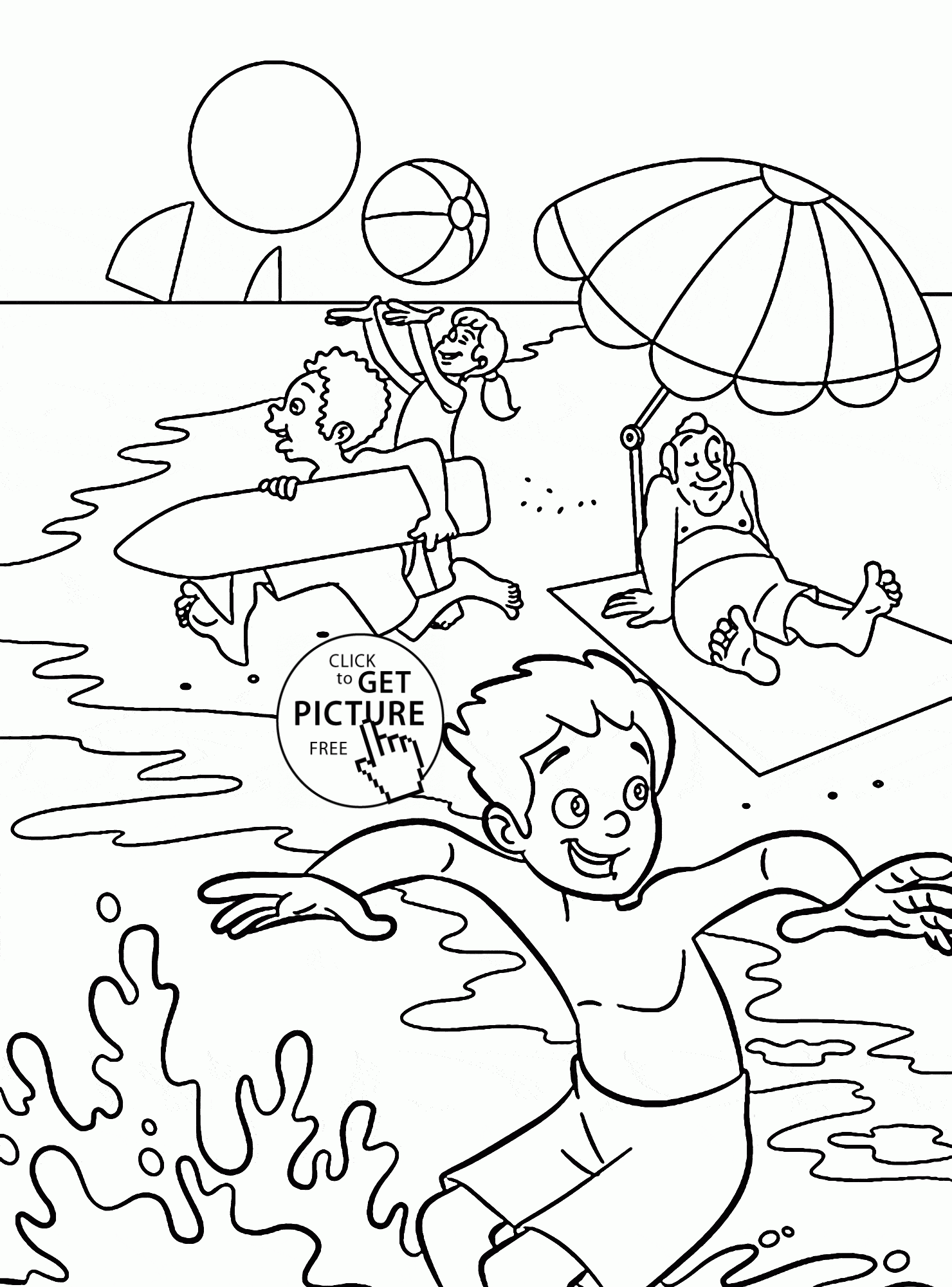 Summer Fun Printable Coloring Pages Coloring Home
