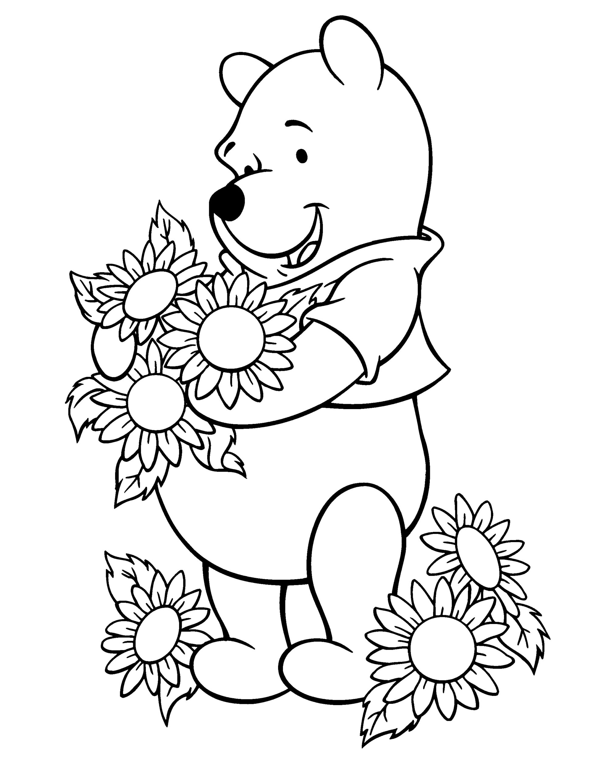 Sunflower Coloring Pages For Kids At GetDrawings Free Download