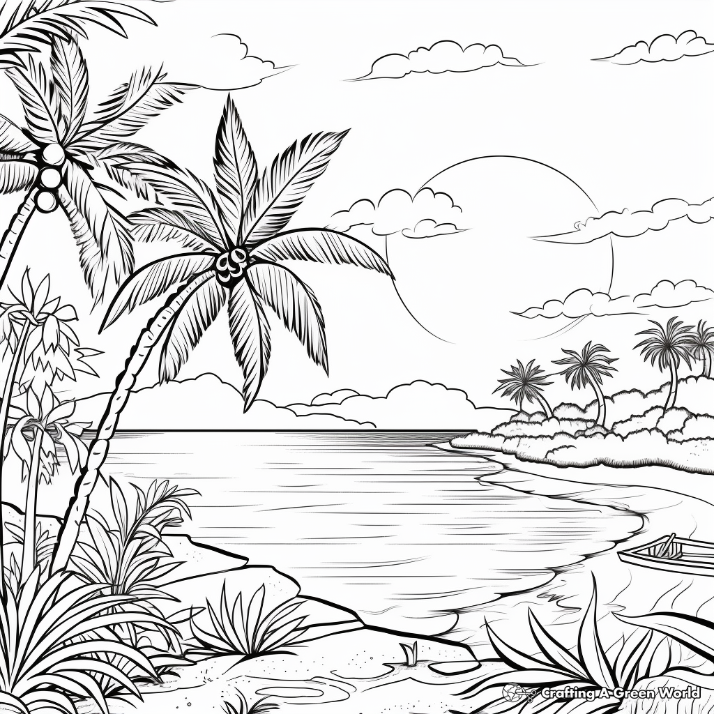 Sunset Coloring Pages Free Printable