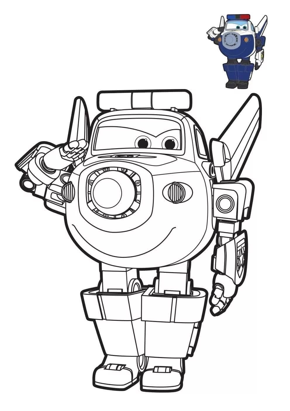 Printable Coloring Pages Super Wings