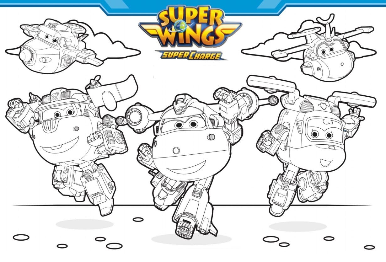 Super Wings Coloring Pages Print For Kids WONDER DAY