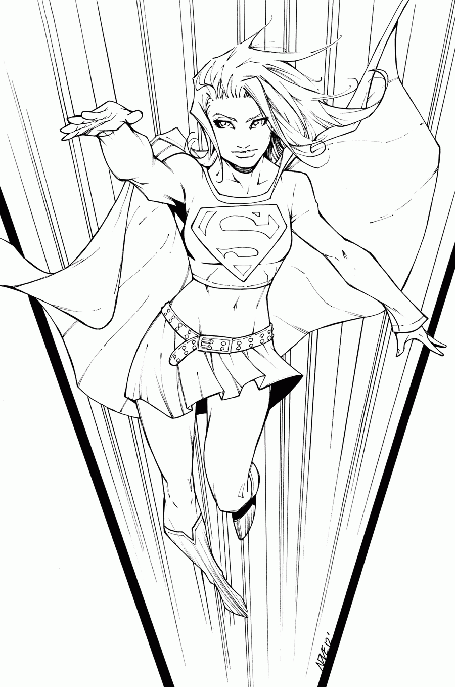 Supergirl Coloring Pages
