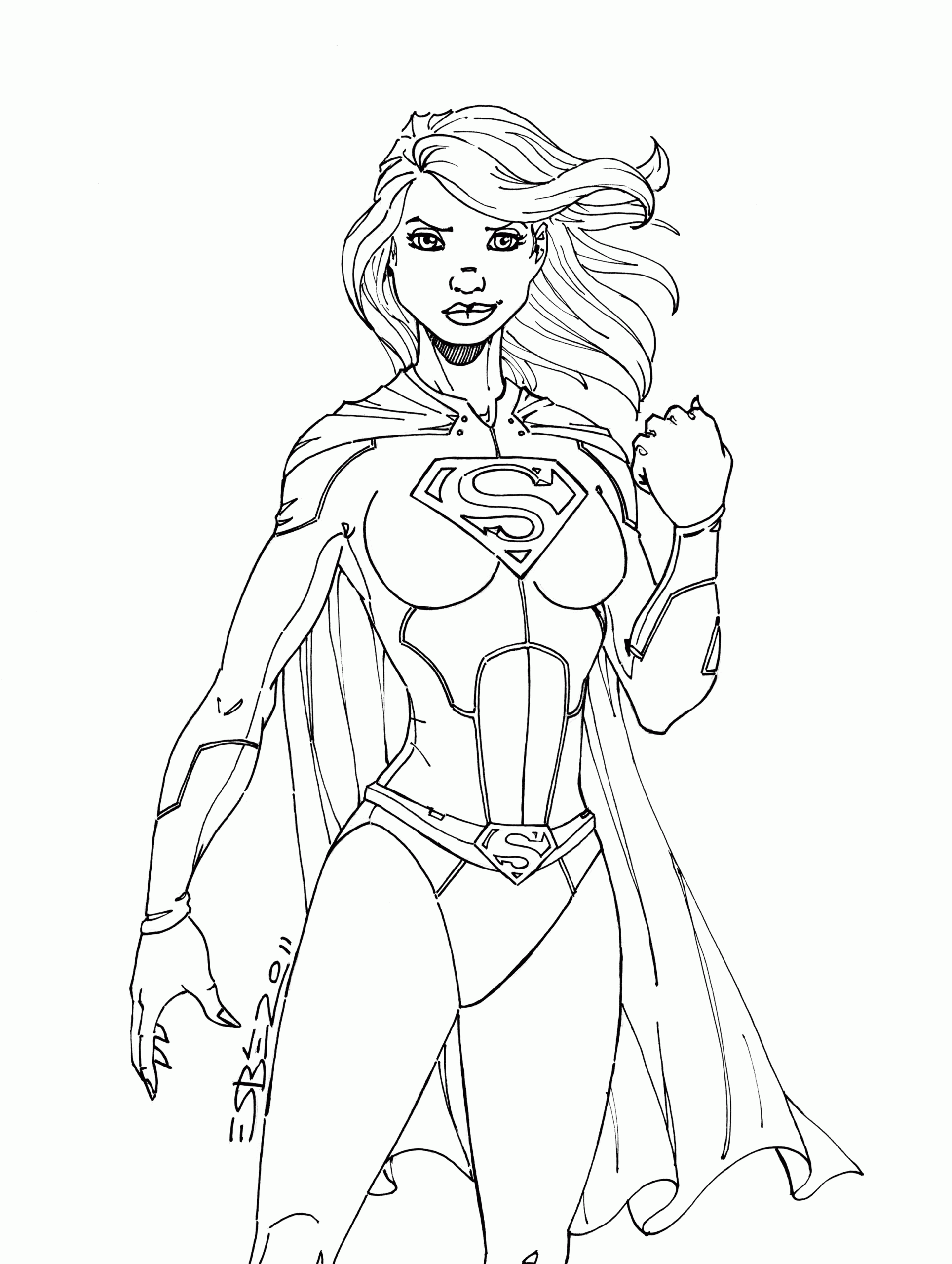 Supergirl Coloring Pages Coloring Home