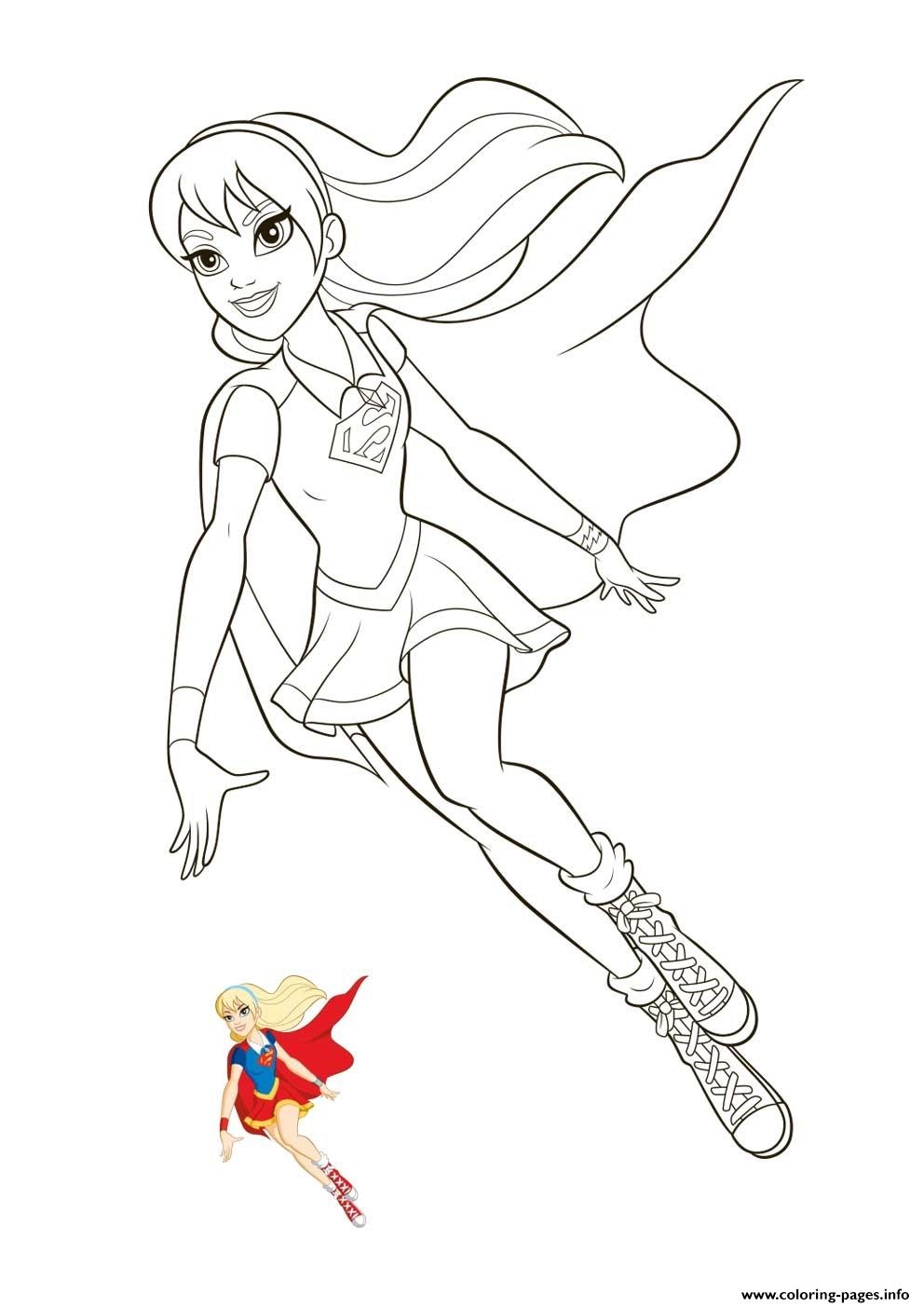 Supergirl Coloring Pages Learny Kids