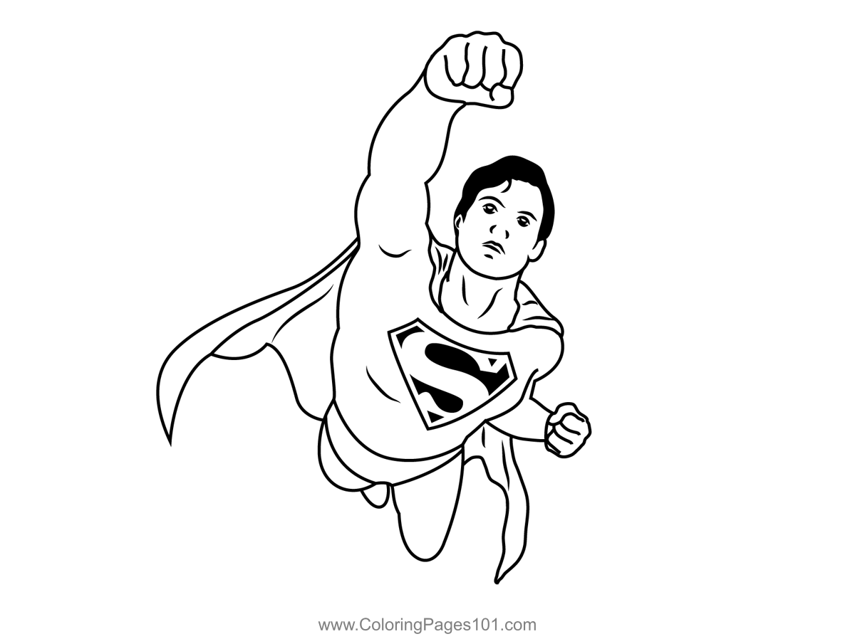 Superman Flying Up Coloring Page For Kids Free Superman Printable Coloring Pages Online For