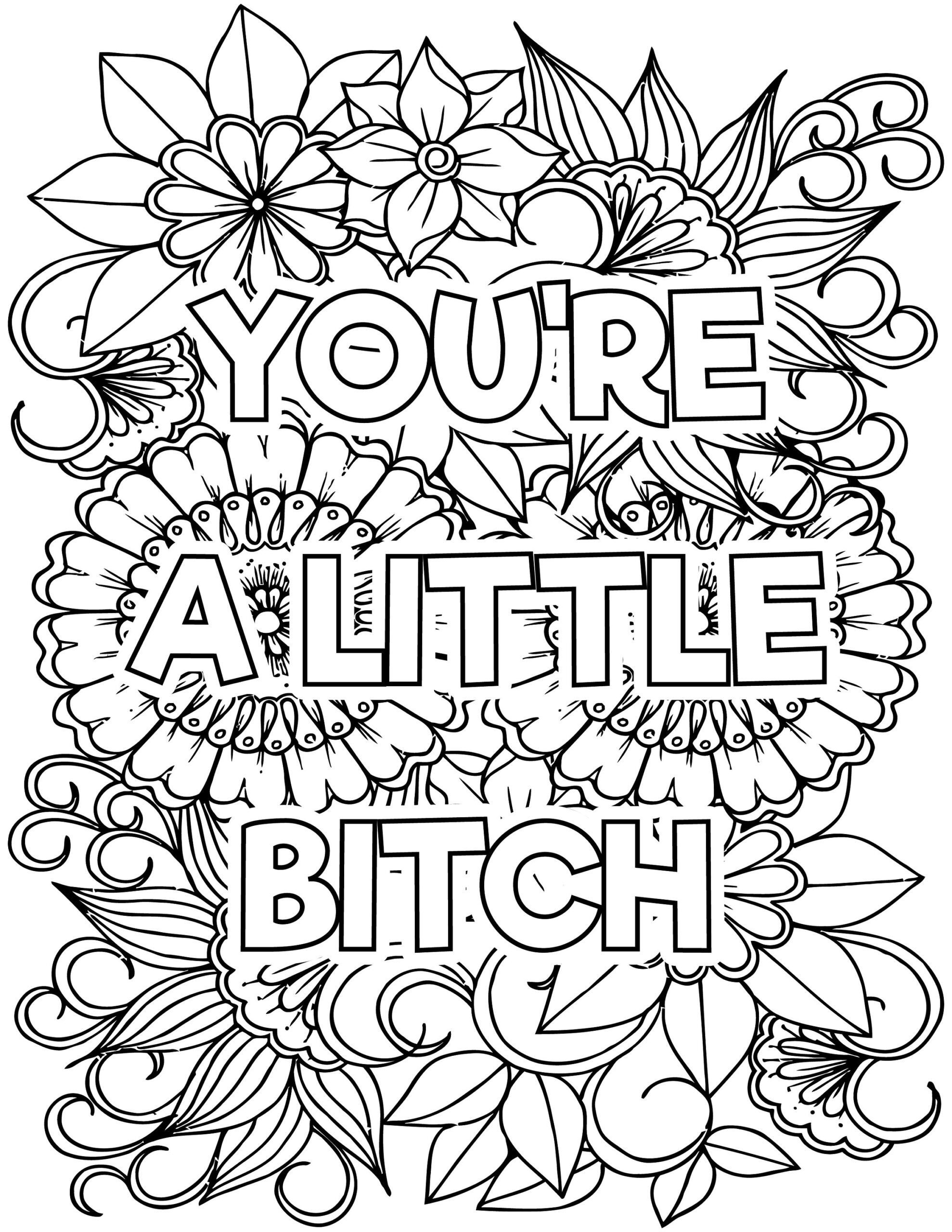 Swear Word Coloring Pages Printable
