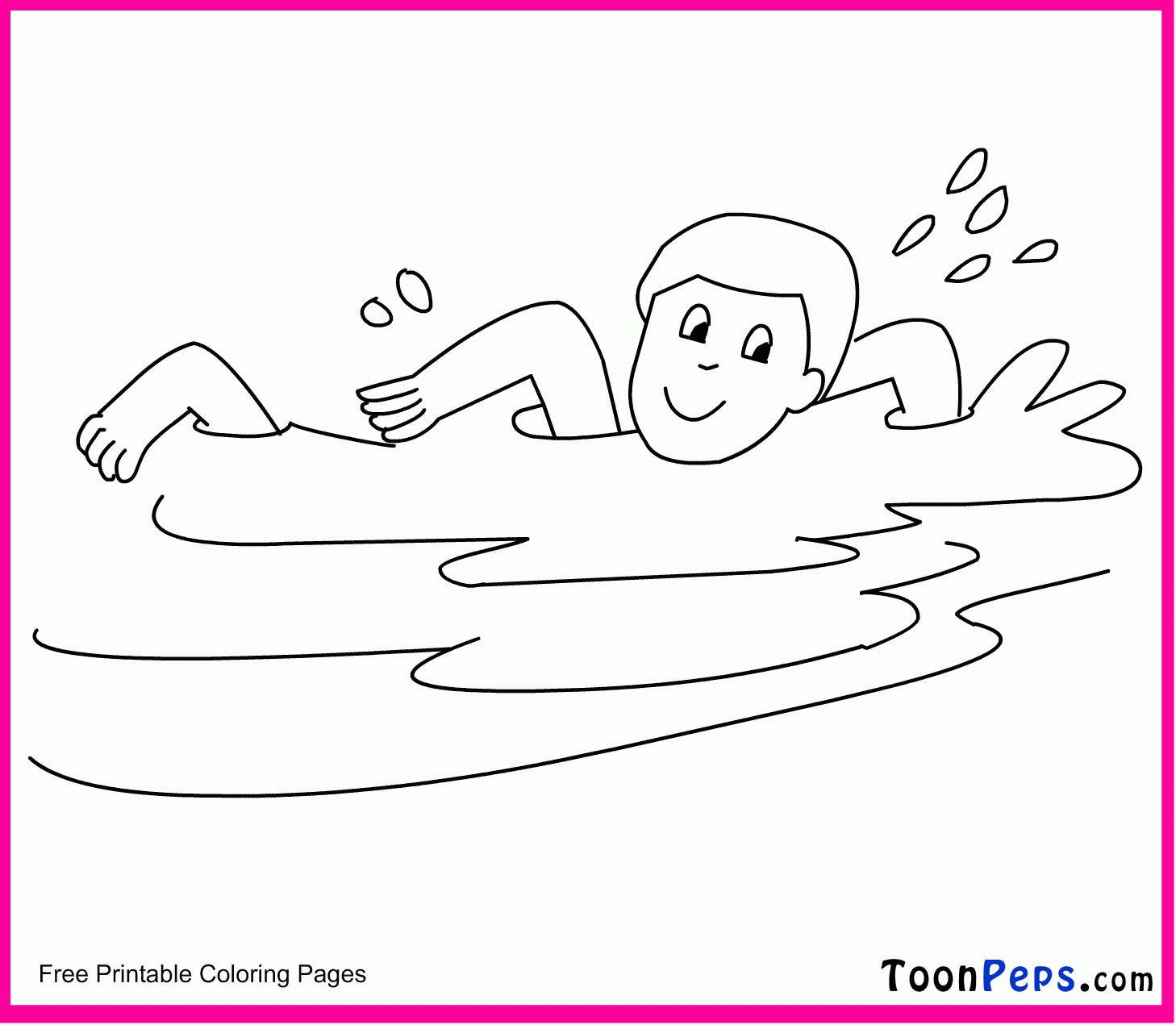 Swimming Coloring Pages Kidsuki