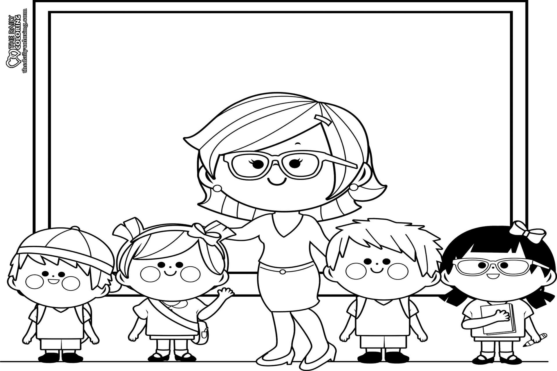 Teacher Coloring Pages 2023 The Daily Coloring