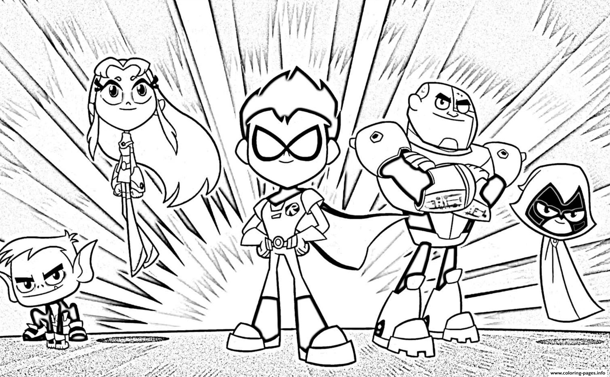 Teen Titans Go 2 Coloring Page Printable