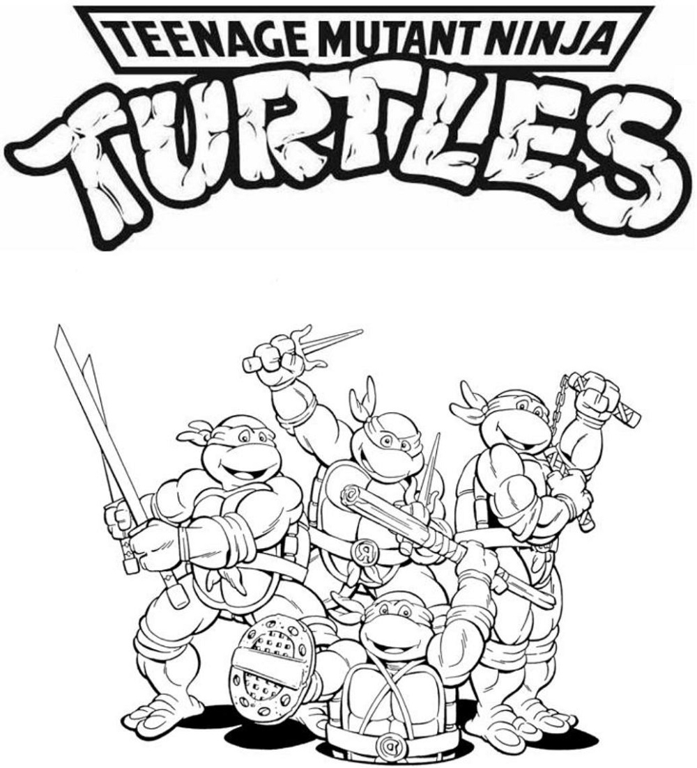 Teenage Mutant Ninja Turtles Coloring Pages To Print K5 Worksheets