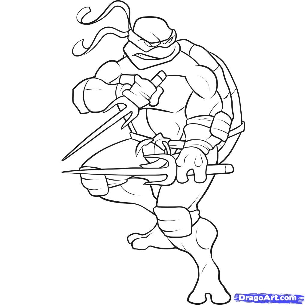 Teenage Mutant Ninja Turtles Raphael Coloring Pages At GetDrawings Free Download