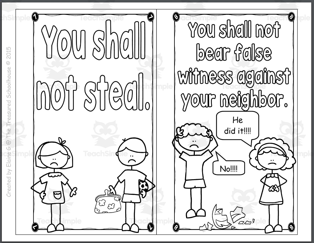 Ten Commandments Coloring Page