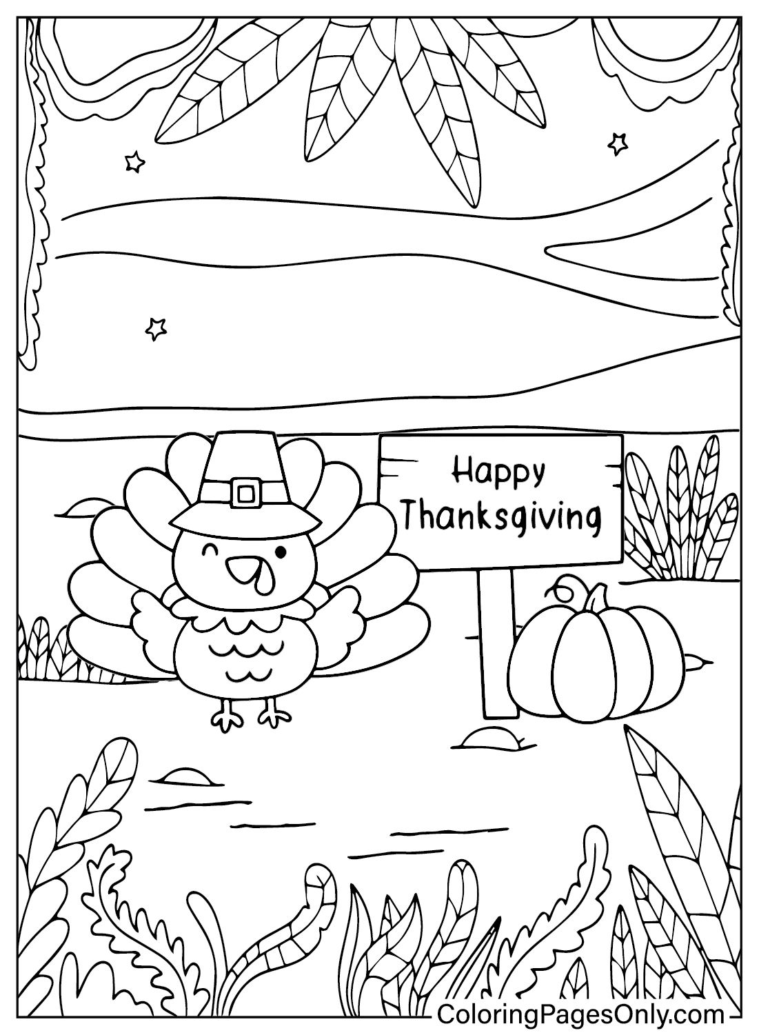 Thanksgiving Coloring Page Free Printable Coloring Pages