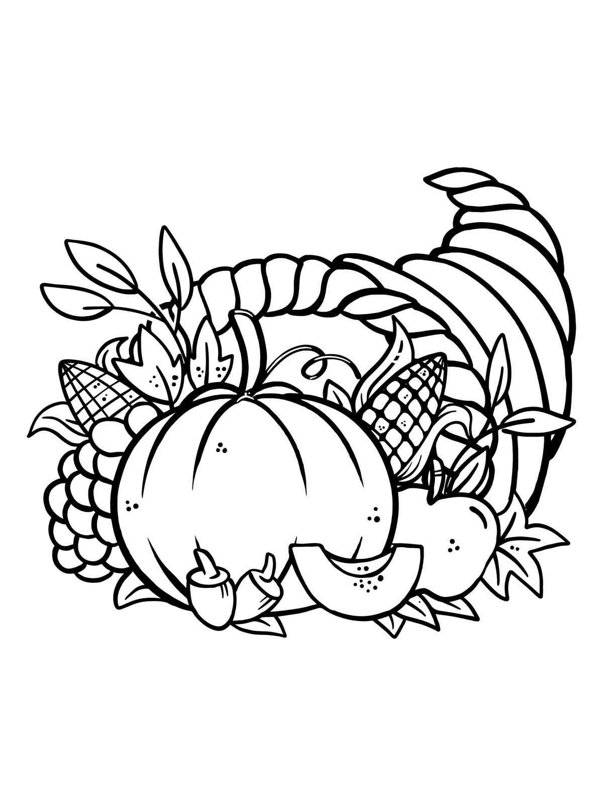 Cornucopia Coloring Pages