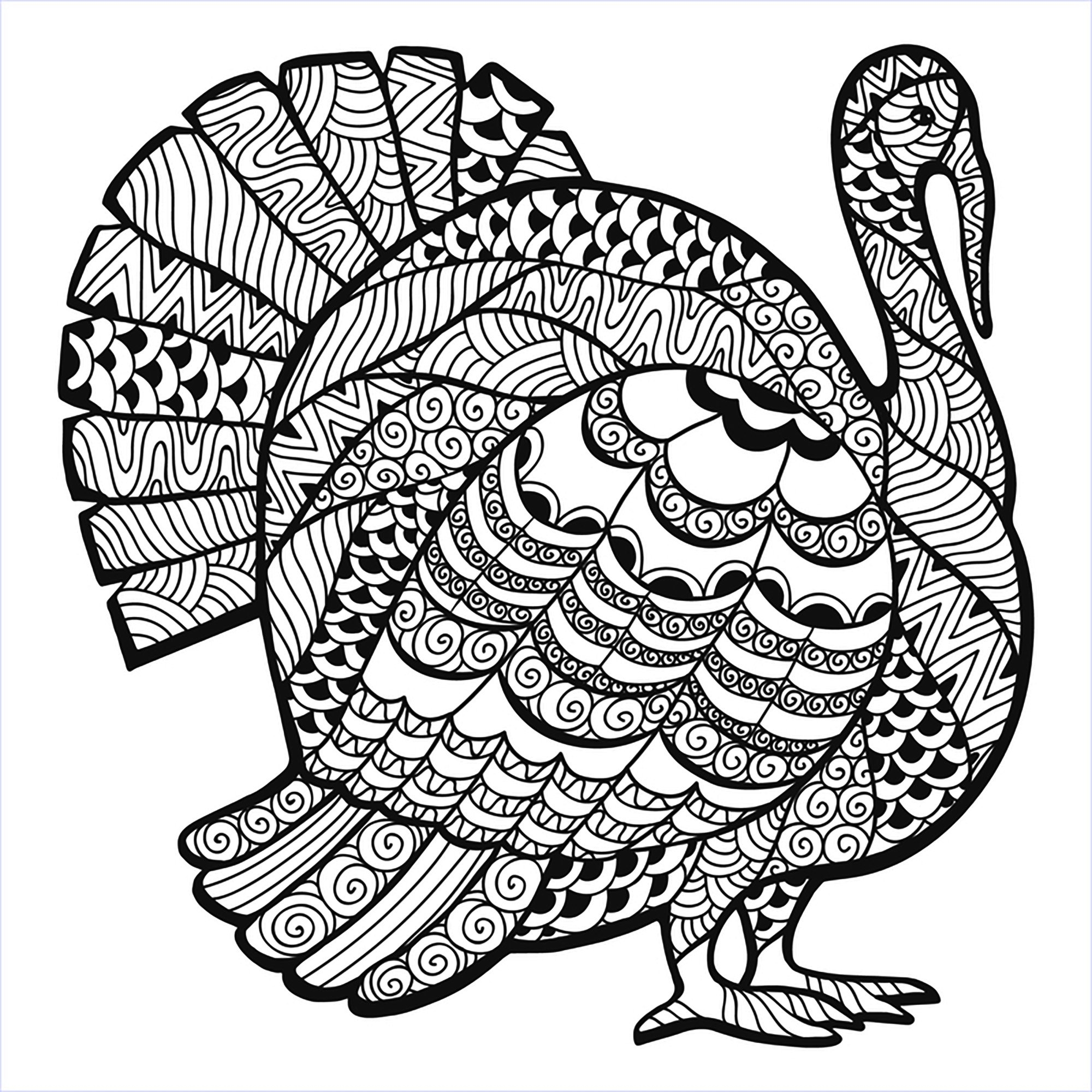 Printable Turkey Coloring Page