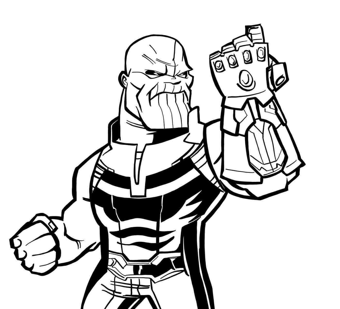 Thanos Coloring Pages Printable Printable Templates