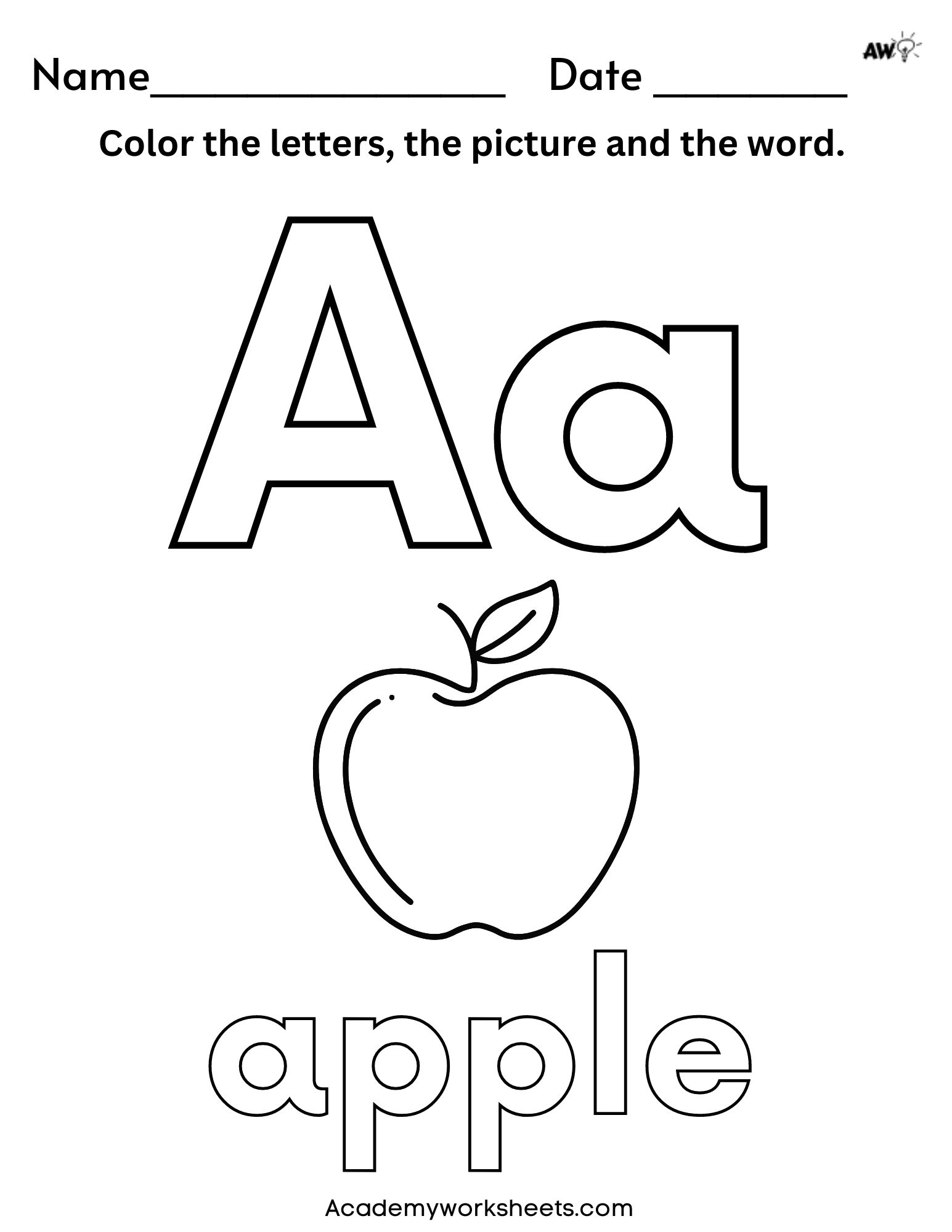 Alphabet Coloring Pages A-Z Pdf