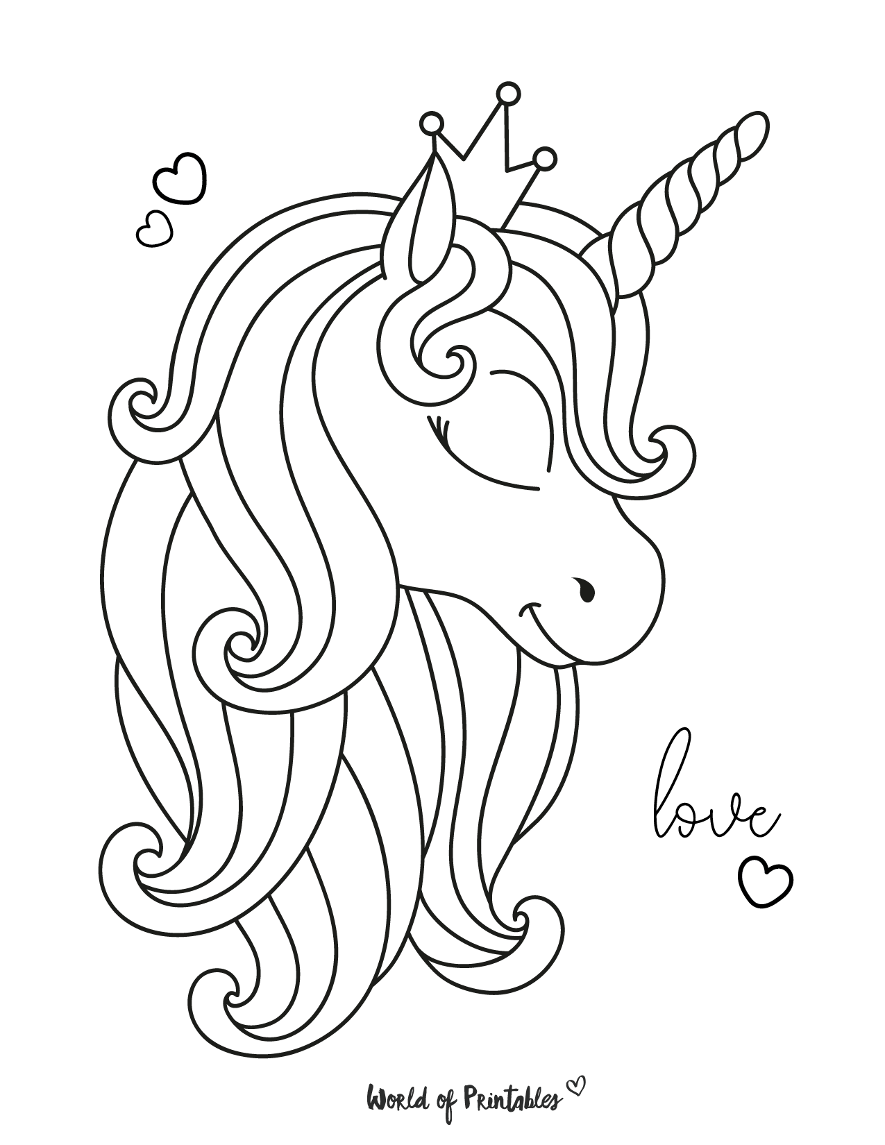 Free Printable Color Page Unicorn