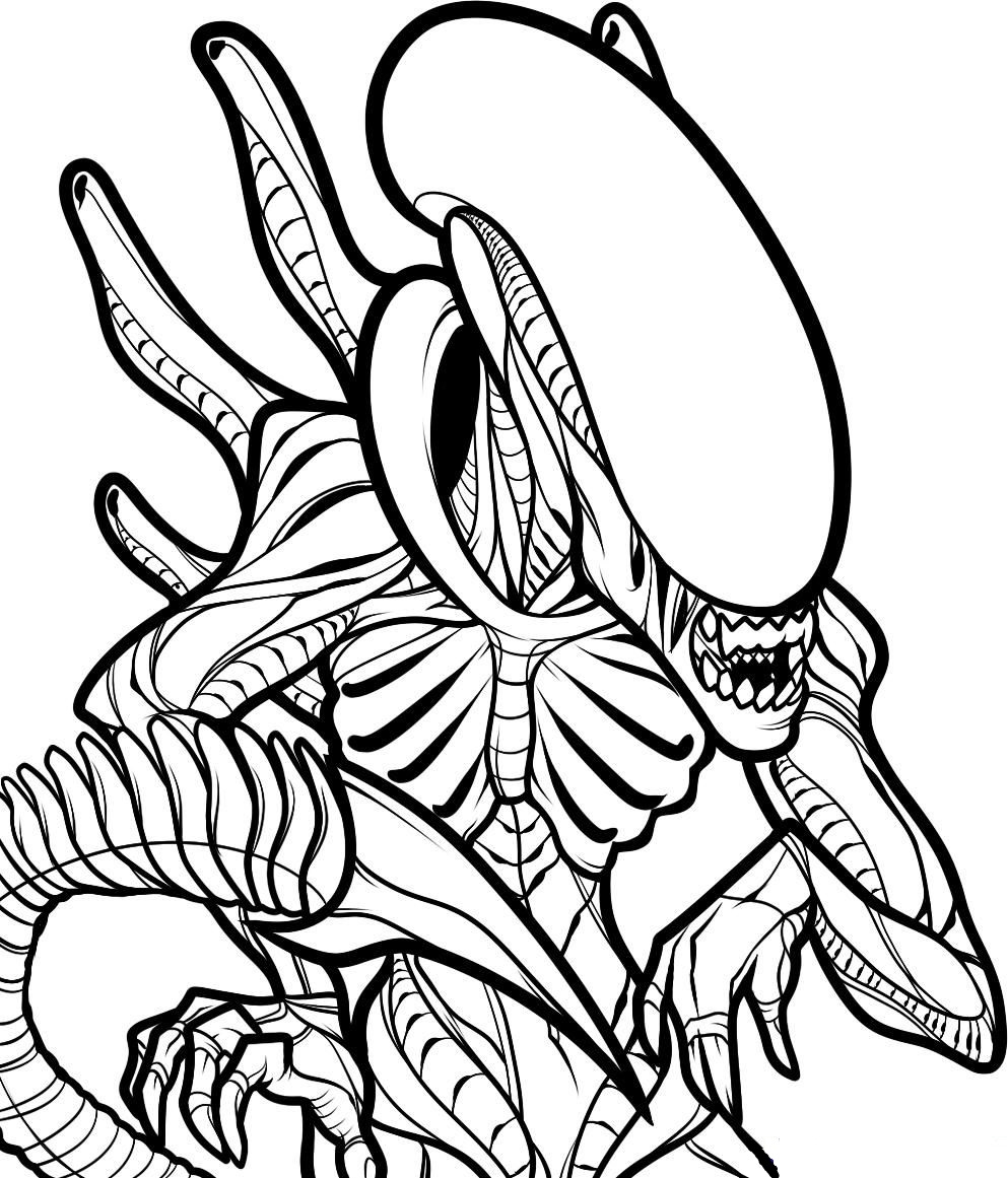 The Classic Alien Coloring Page Free Printable Coloring Pages For Kids