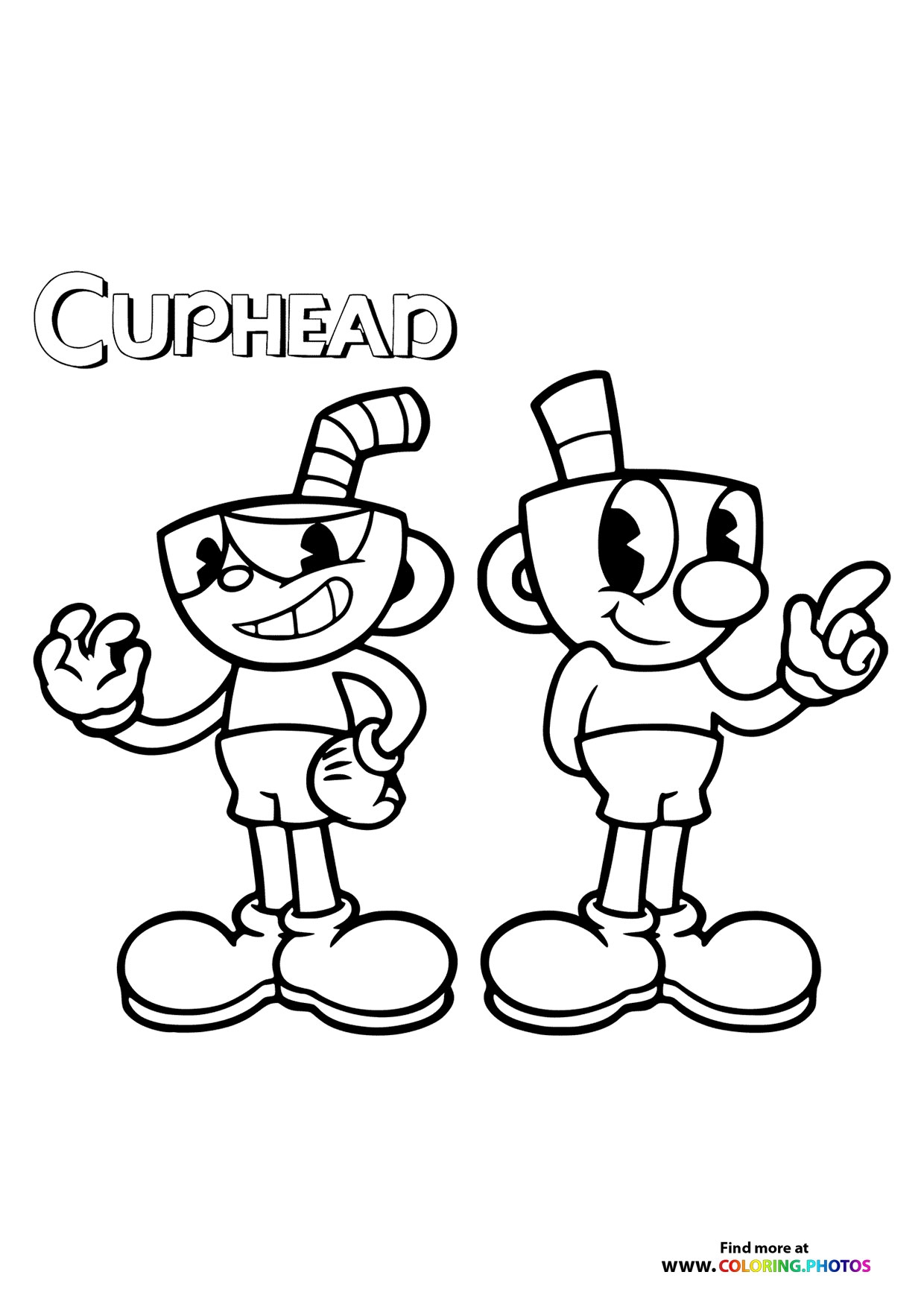 The Cuphead Show Coloring Pages For Kids 100 Free Print Or Download