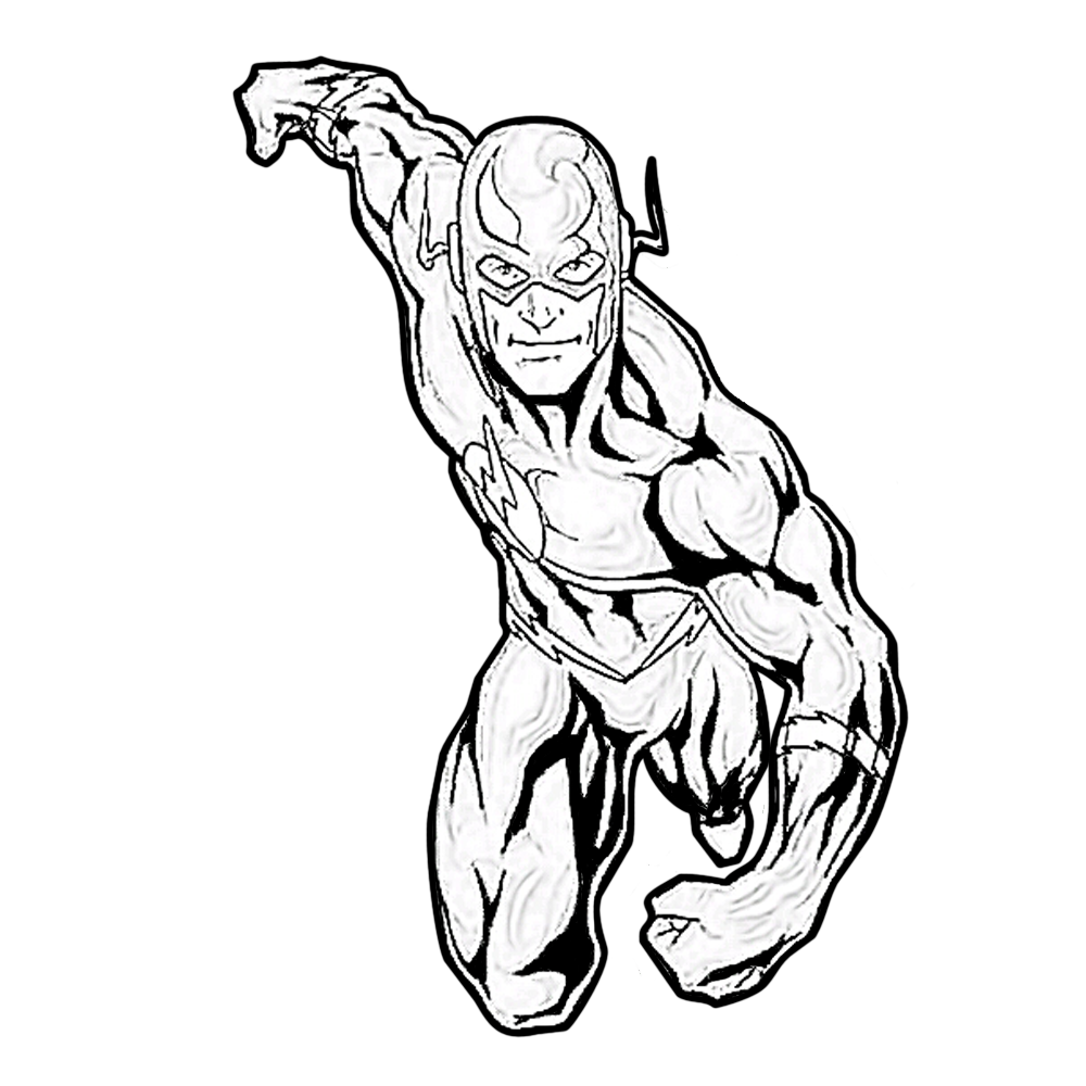 The Flash Drawing Flash Coloring Pages Outline Vector Printable Photos Free Download