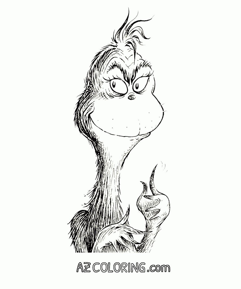 Grinch Printable Coloring Page