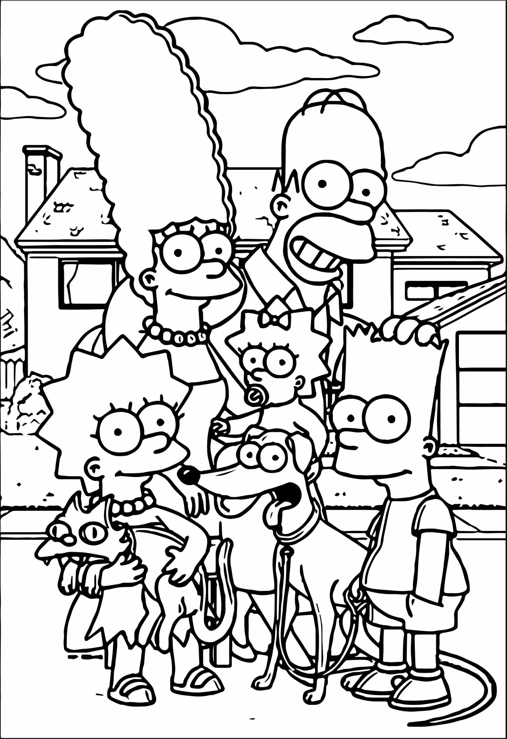 The Inspiring Simpson Coloring Pages Pdf Coloringfolder
