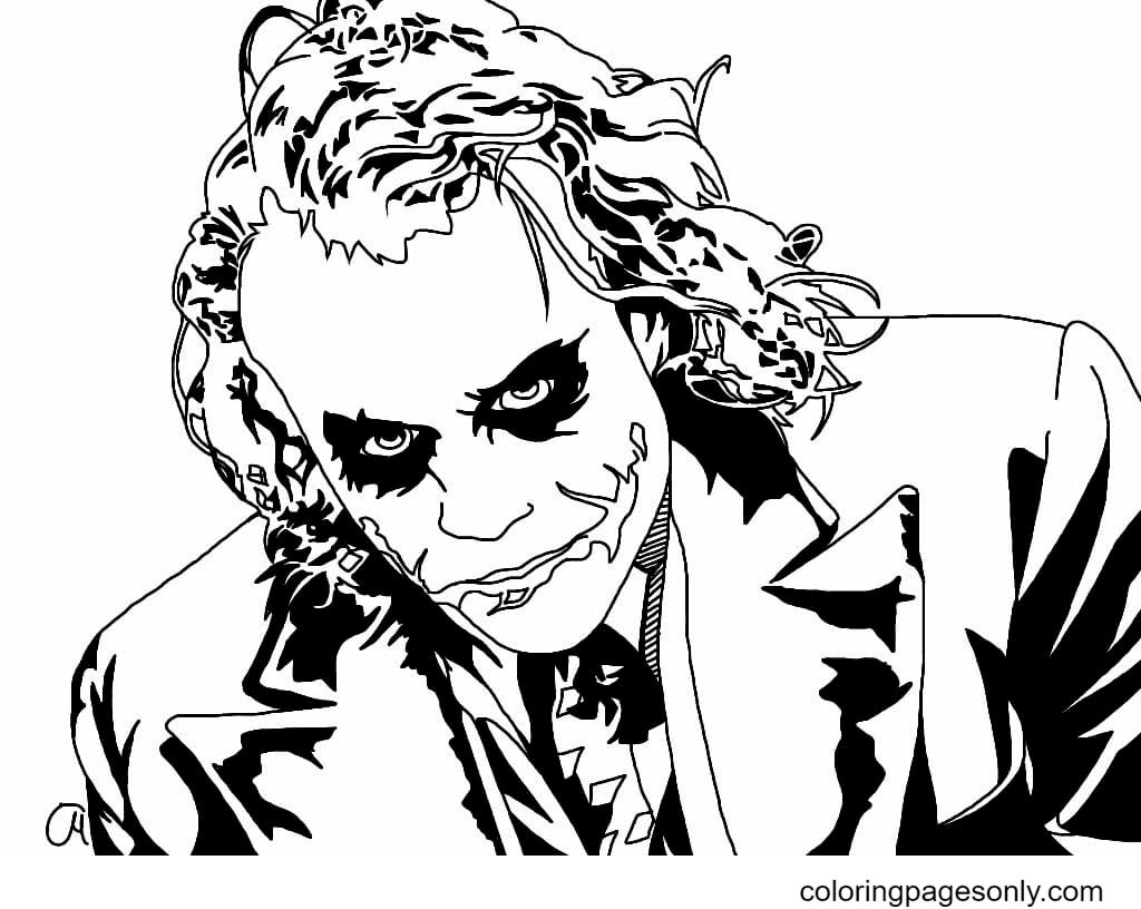 The Joker Printable Coloring Pages