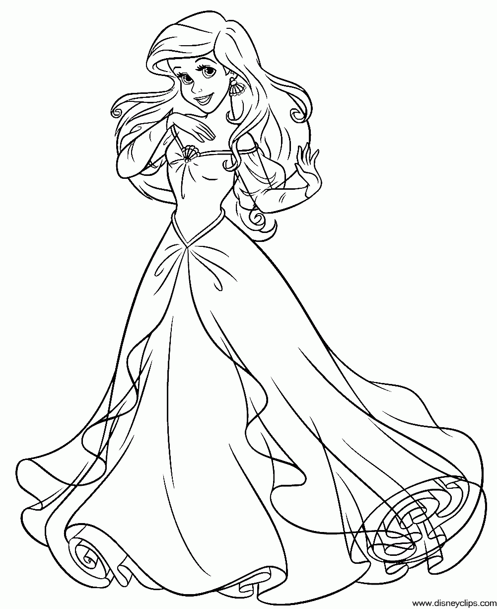 Little Mermaid Coloring Page Printable