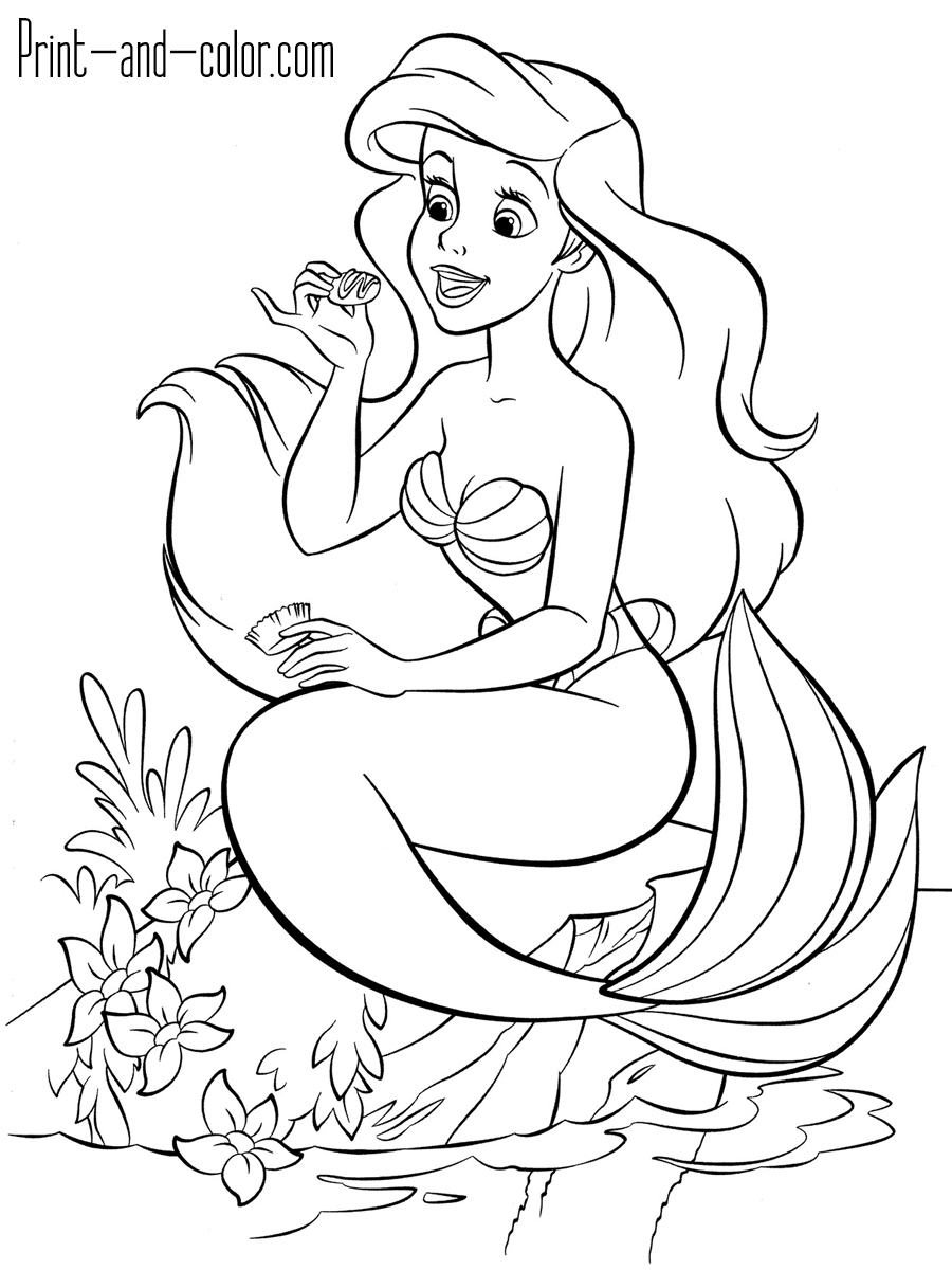 The Little Mermaid Coloring Pages Print And Color