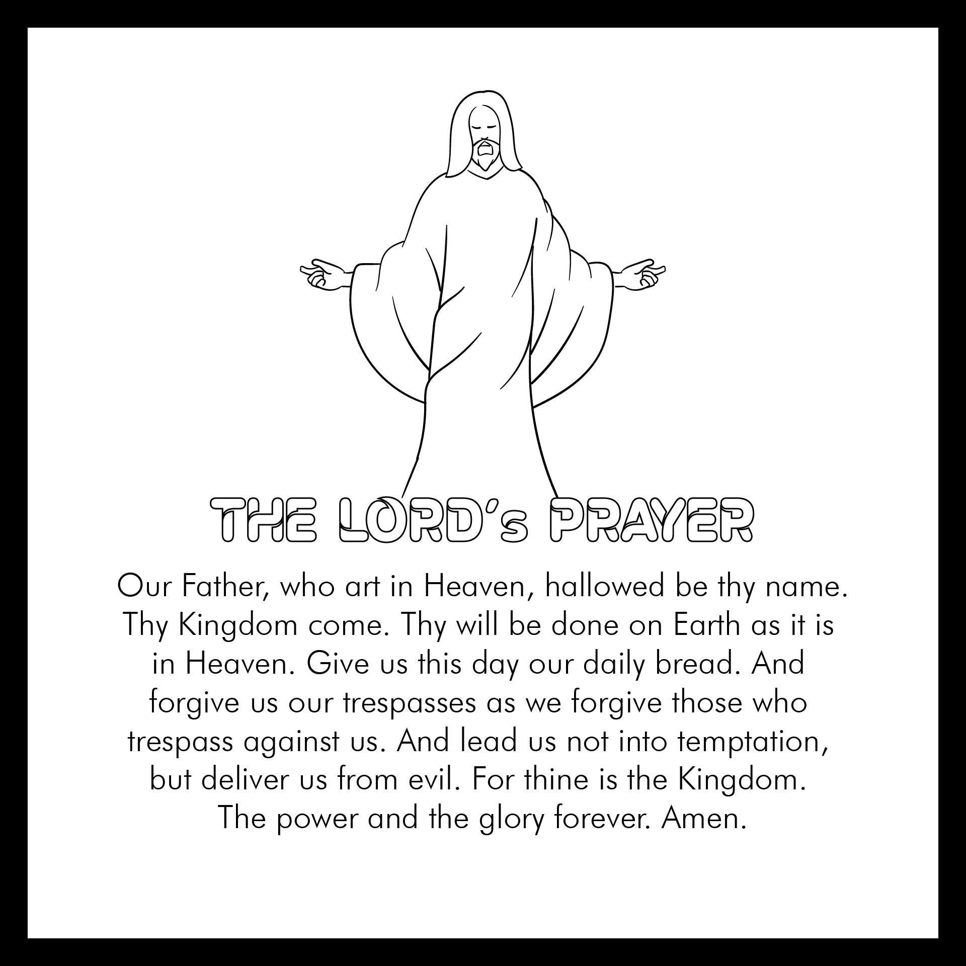 The Lord's Prayer Coloring Page