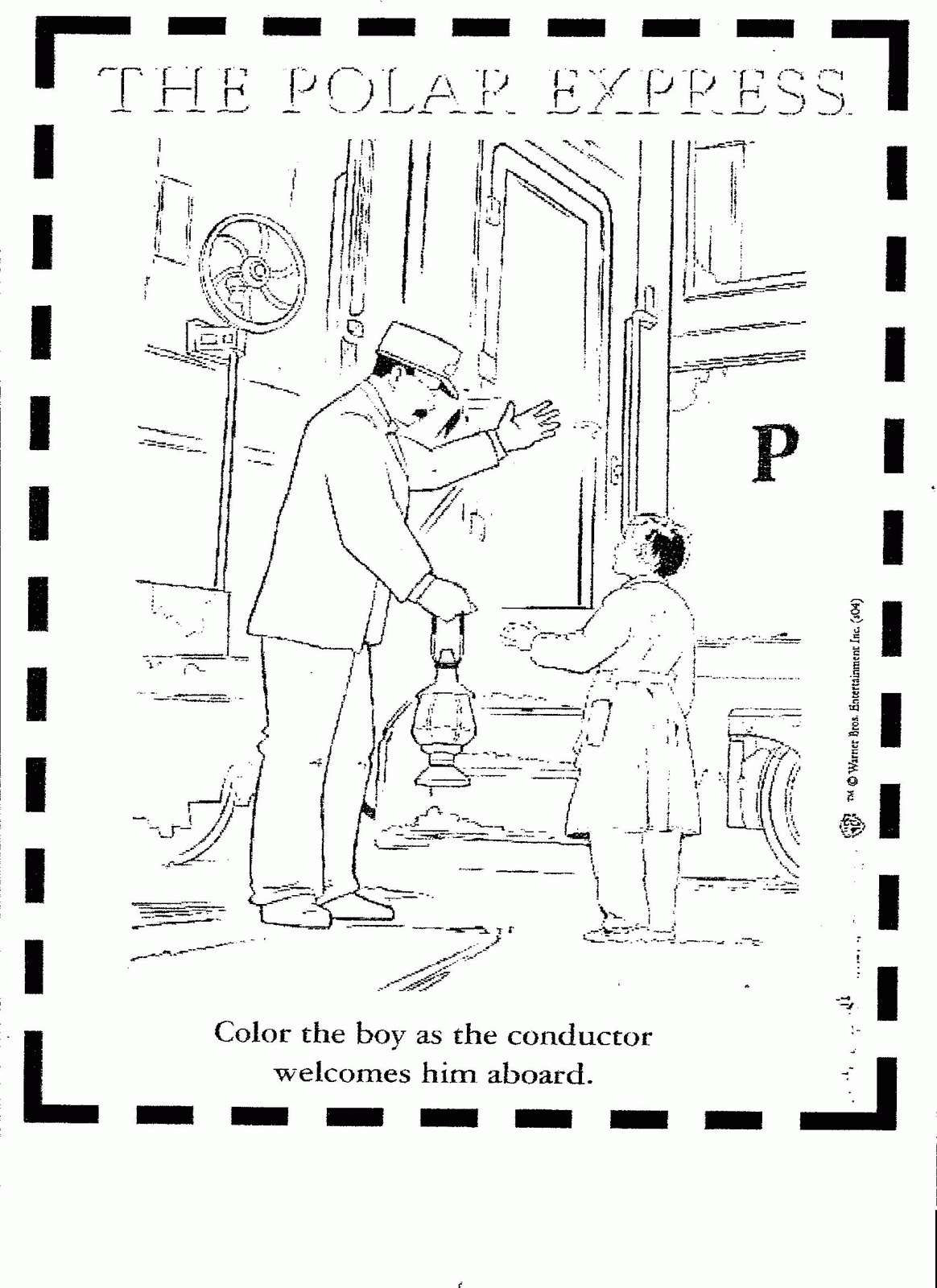 The Polar Express Coloring Page Coloring Home