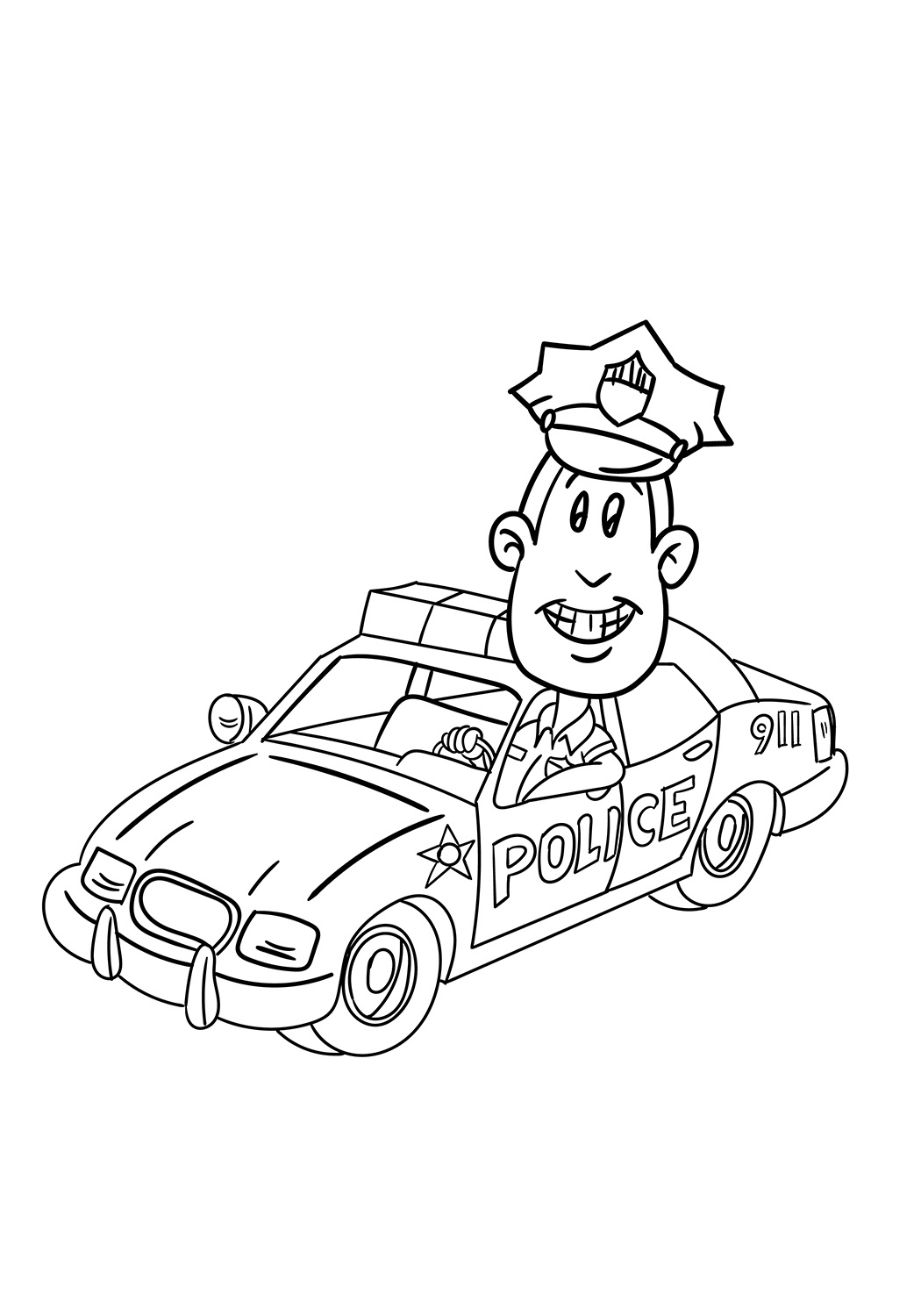Printable Policeman Coloring Page