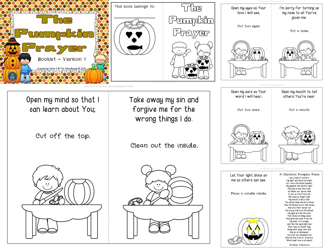 The Pumpkin Prayer Coloring Booklets Christian H Made By Teachers