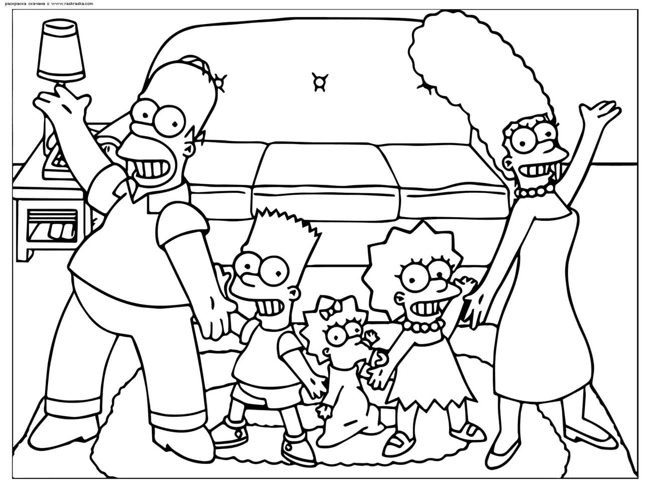 The Simpsons Coloring Pages 100 Free Images For Printing